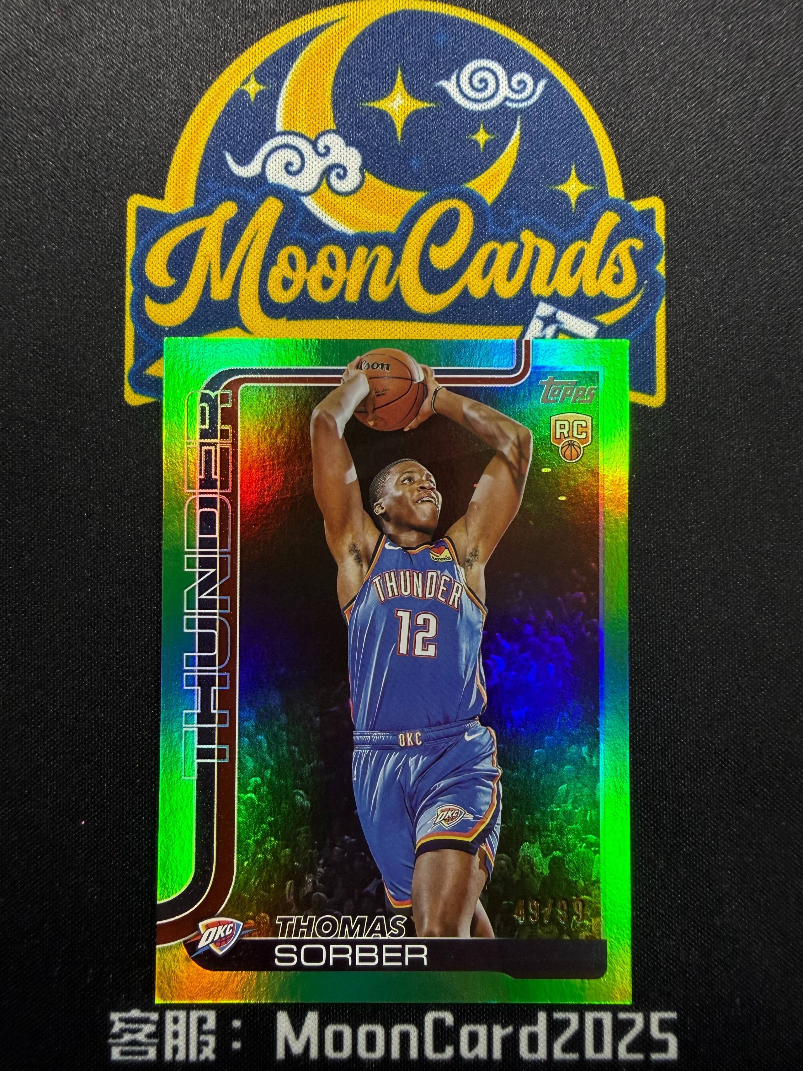 【梦卡拍卖】 2025 Topps BASKETBALL THOMAS SORBER 托马斯 索伯 折射 新秀 99编 细节如图 #Ci# 三金D