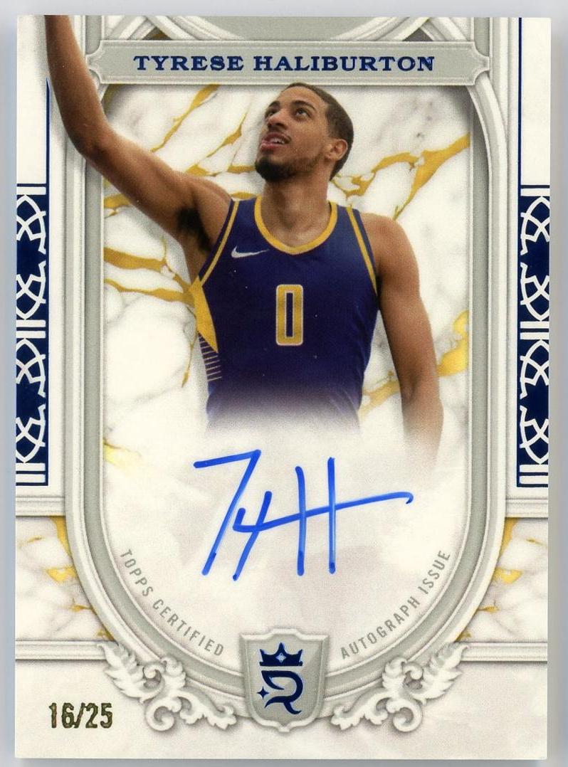 2023-24 Topps Royalty Tyrese Haliburton 泰雷斯哈里伯顿 王室 王权 25编 低编 签字 卡签 步行者 卡品如图 1BL6/11.12