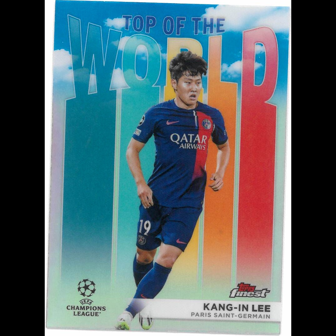 2024 Topps Finest 欧冠 Top of the World 世界之巅特卡 银折 巴黎圣日耳曼 李刚仁