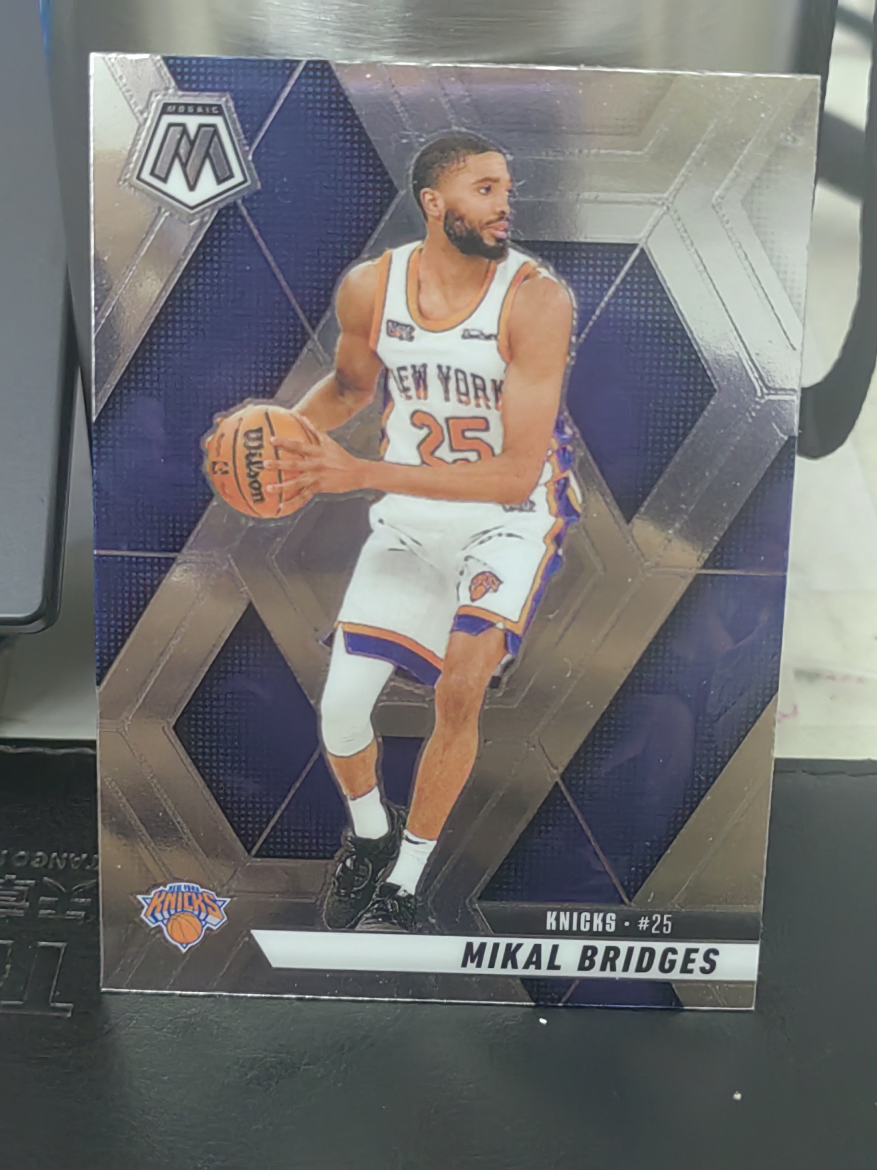 2024-25 Panini Mosaic Mikal Bridges 马赛克 米卡尔 布里奇斯 尼克斯 大乔 大桥 篮 白边白角 不保卡品 卡品如图