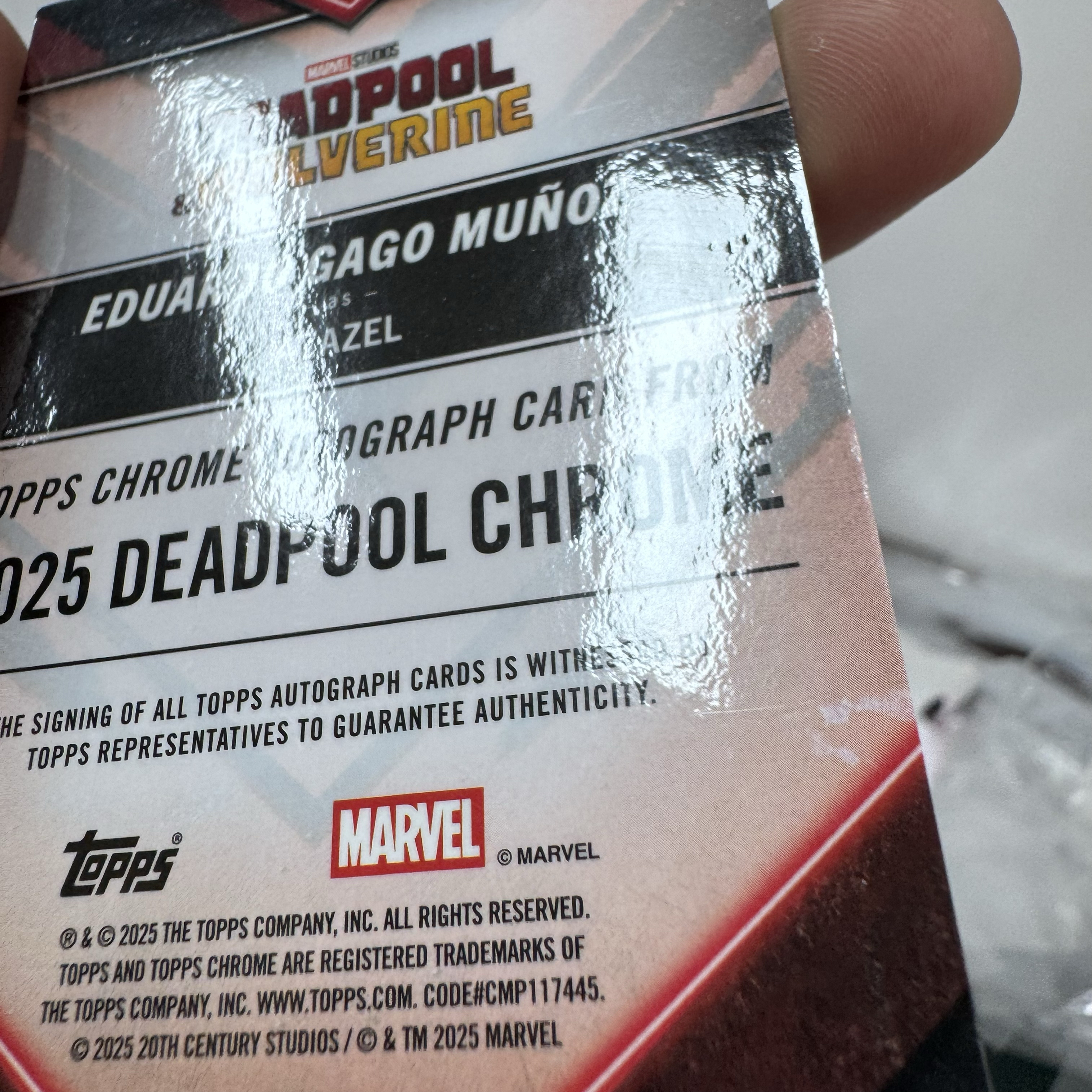 2025 Topps Marvel (MCU) 漫威 【十三笔】Chrome 死侍与金刚狼 #TC-EM 阿撒佐 Azazel 签字 签名 ...