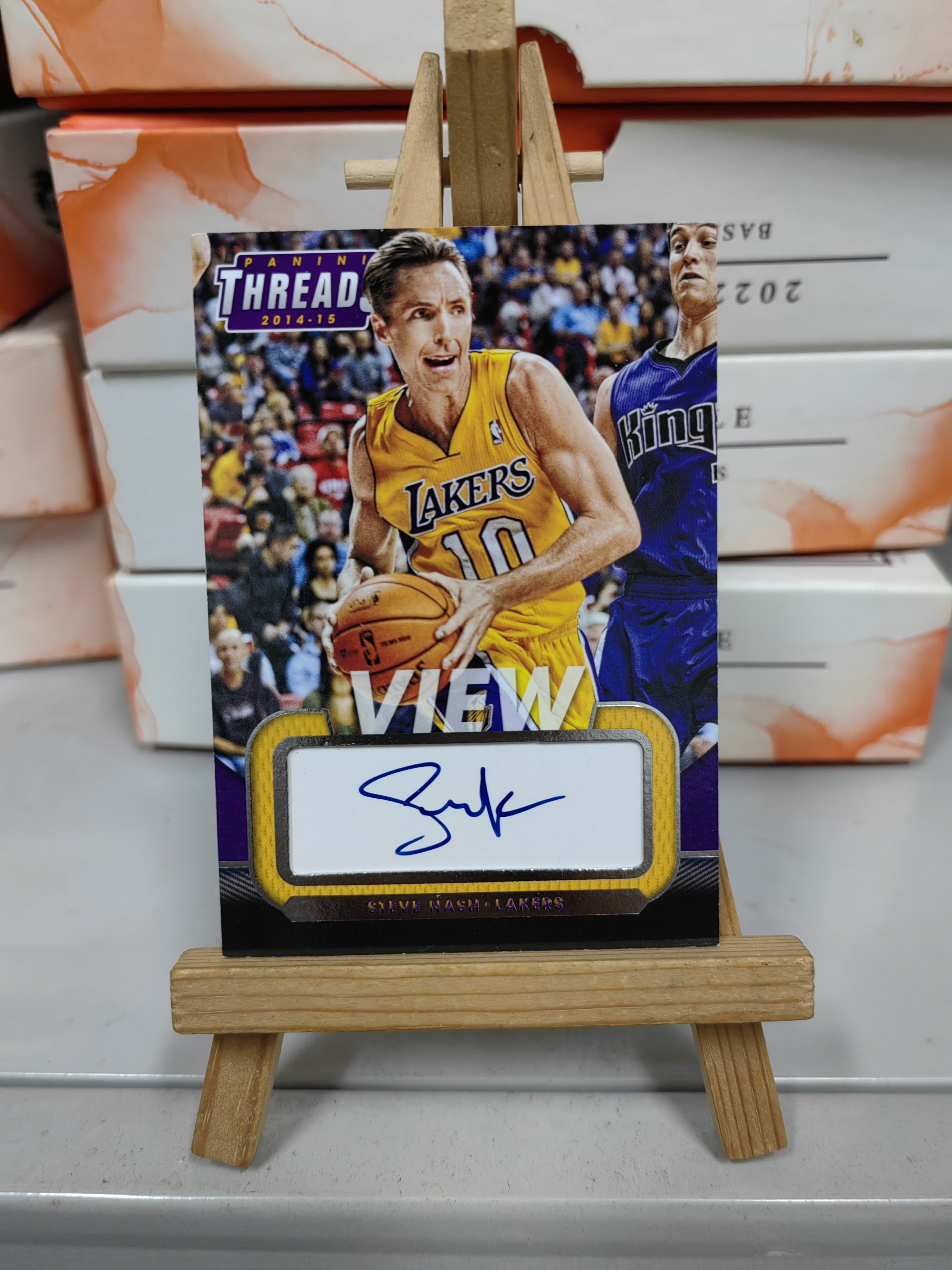 2014-15 Panini Threads Steve Nash 【来福拍卖】湖人 史蒂夫 纳什 风之子 小背心 view 签字 卡签 传奇名宿 卡品如图