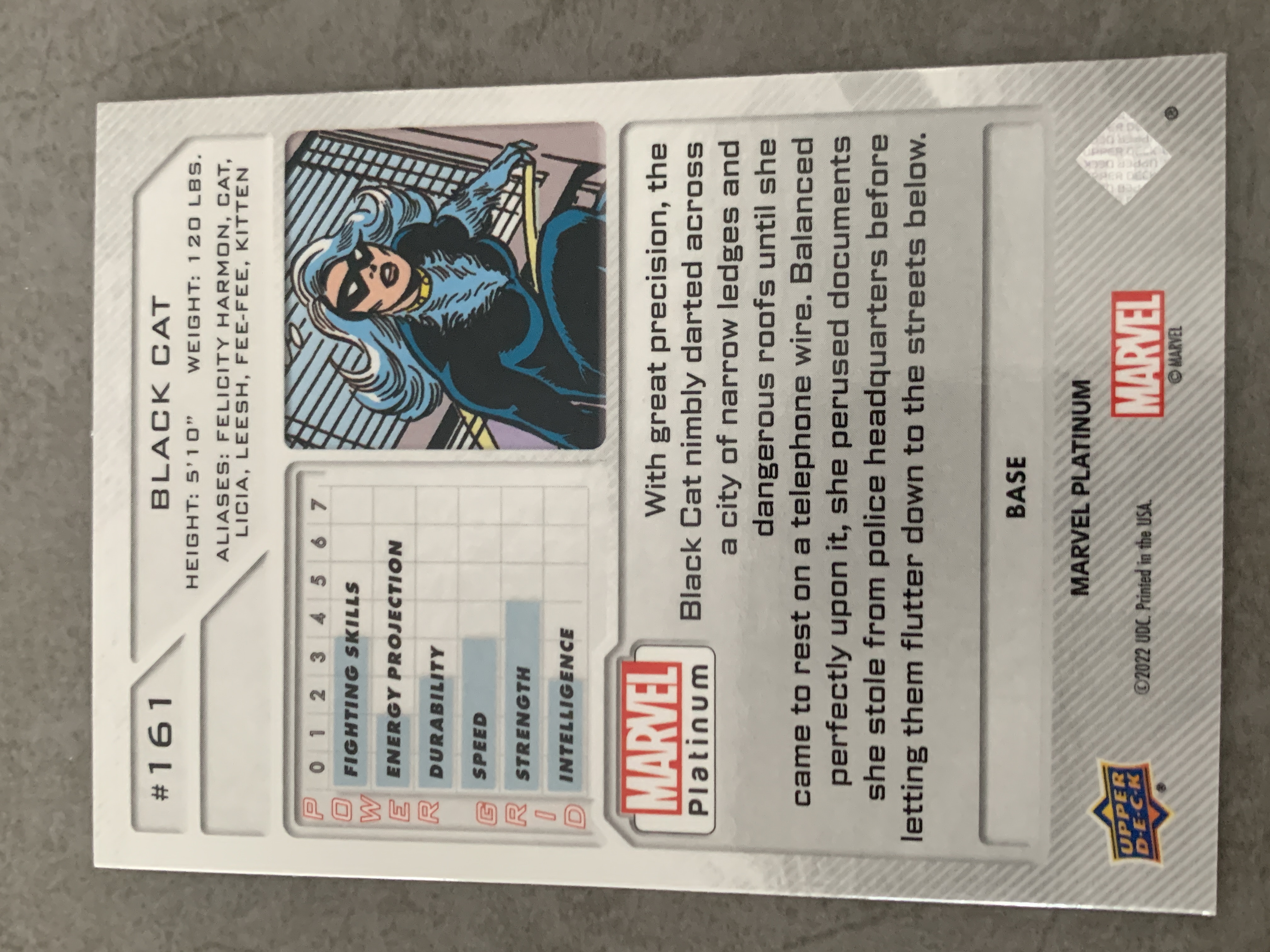 (A9) 2022 UPPER DECK 漫威 BASE 黑猫 实卡好看 收藏凑套必备 卡品如图 !!!