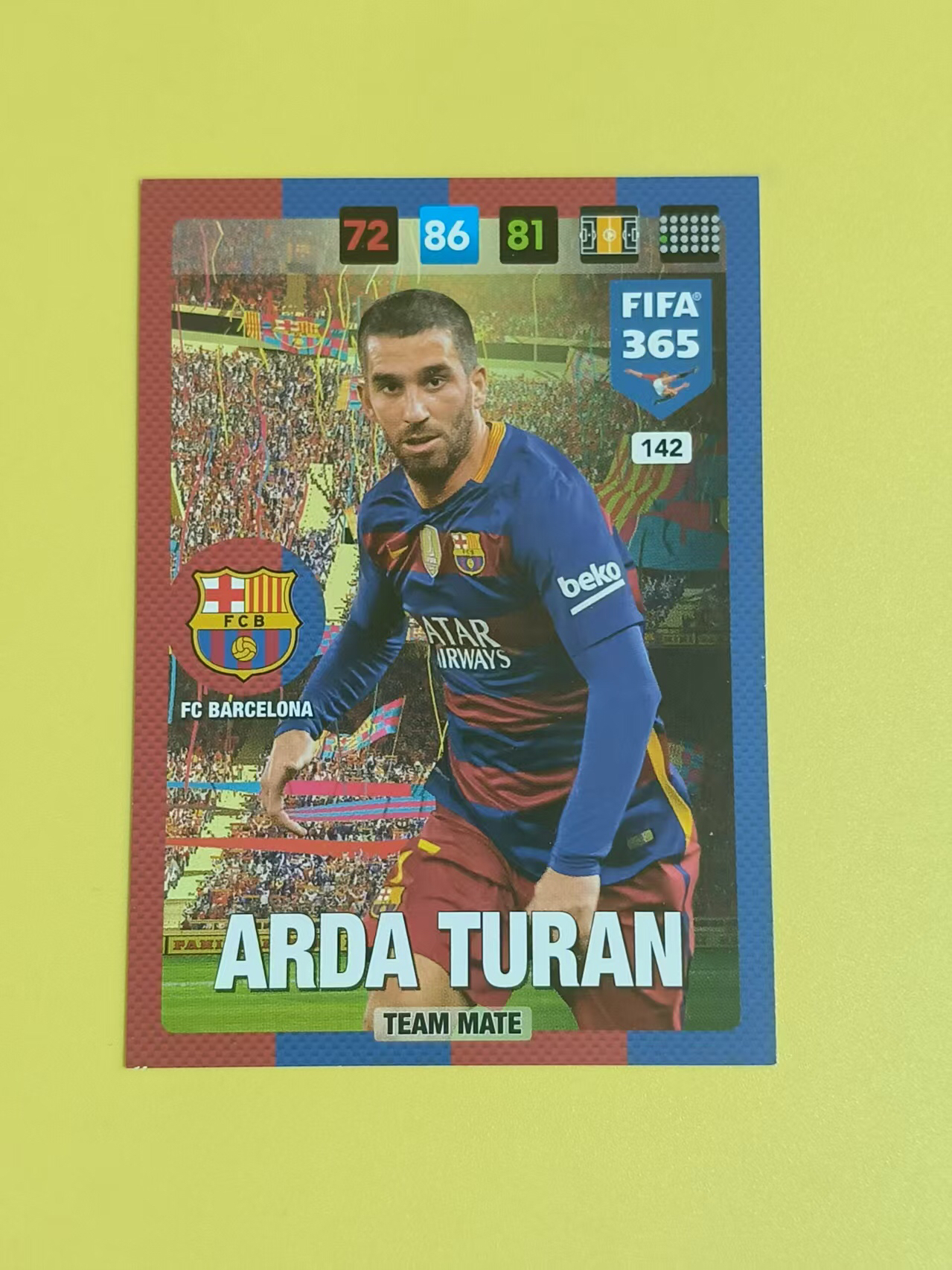 2014-15 Panini Adrenalyn XL Arda Turan 帕尼尼FIFA365 巴萨 图兰 游戏版 老卡