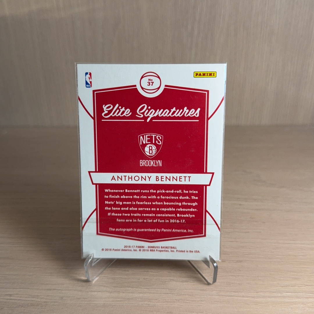 2016-17 Panini Donruss Anthony Bennett 篮网 安东尼 本内特 签字 贴签 /99编 折射 带编 特卡 杜蕾斯 卡品如图 值得收藏!!【免费代卖】