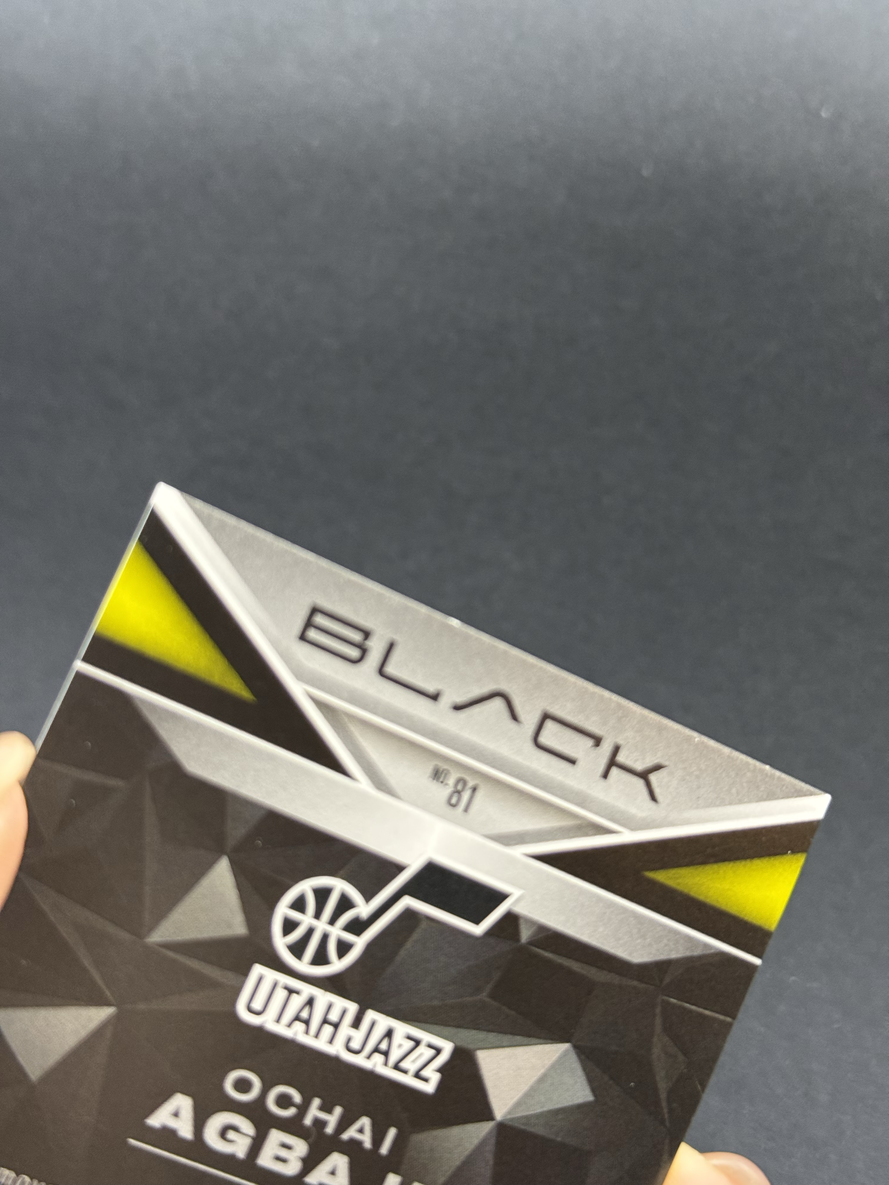 2022-23 Panini Black Ochai Agbaji RC 【小贝代拍】NBA 黑盒 爵士 新秀 阿巴基 碎冰折 16/25编 低编 瑕疵如图 拍前看描述 Takara