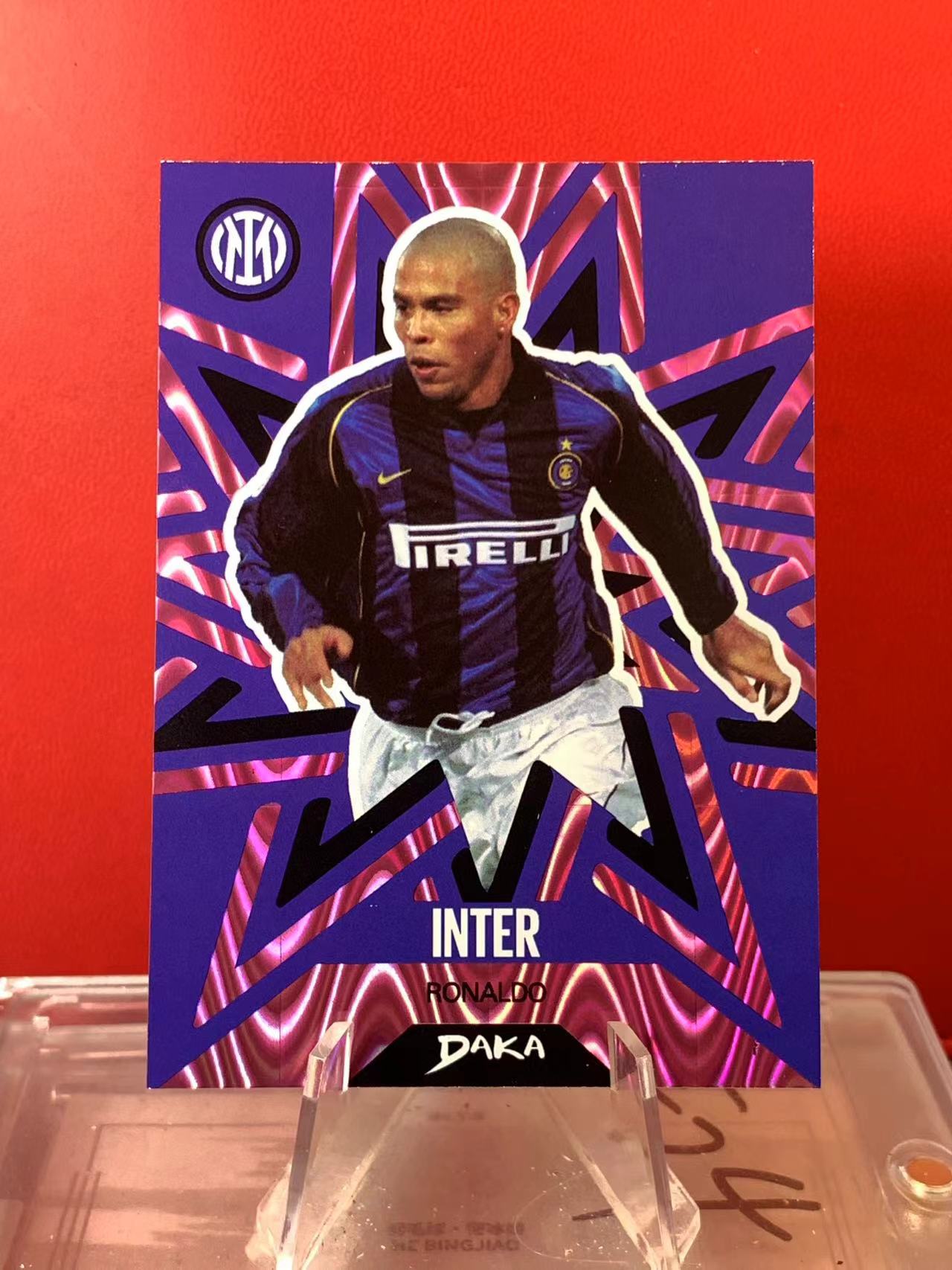(詹叔代拍)2025 DAKA 国际米兰队盒 Ronaldo 大罗 罗纳尔多 意甲 国际米兰 72/99编 大头肖像特卡 粉折 顺丰寄付 泰山