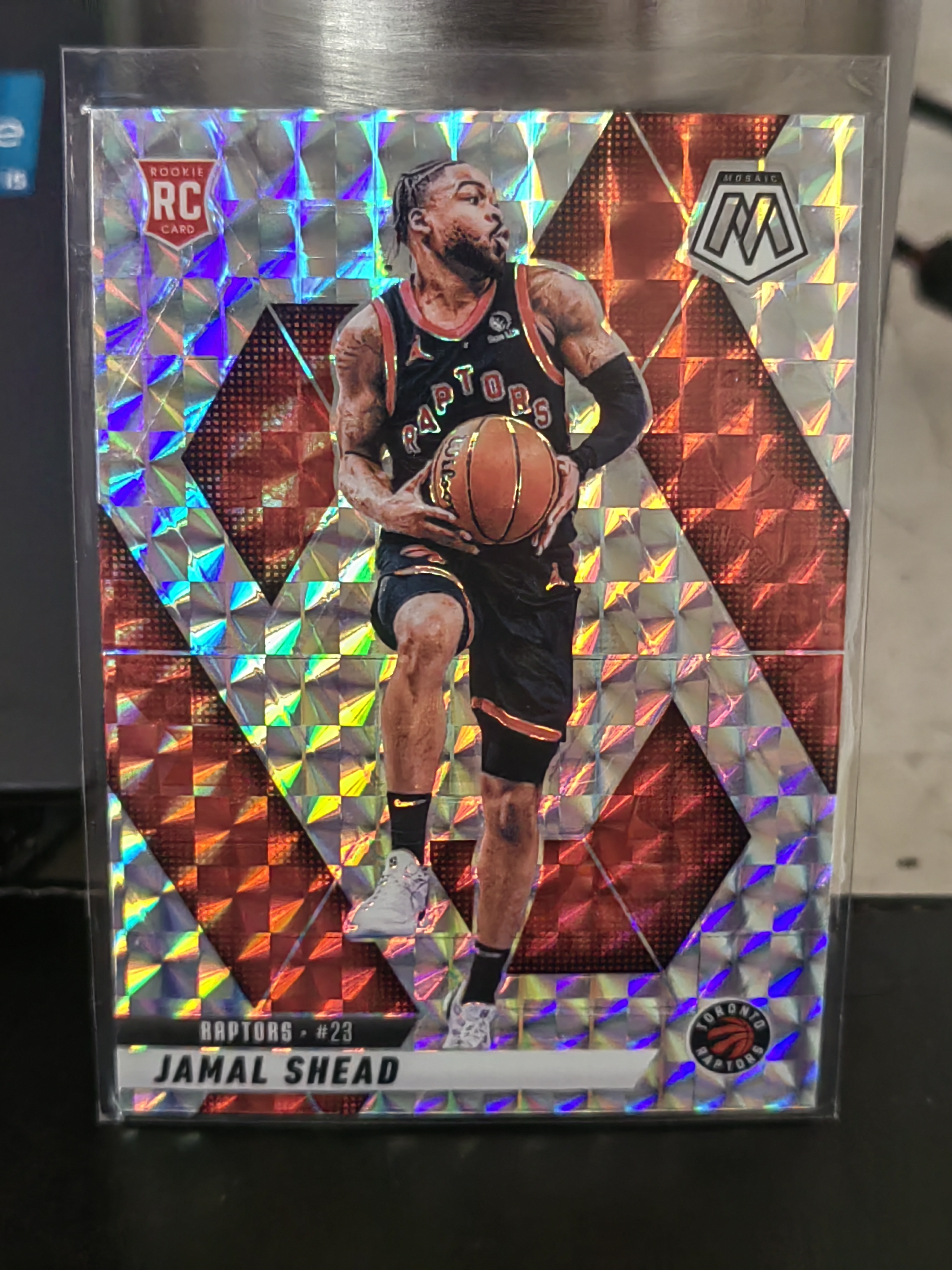 2024-25 Panini Mosaic Jamal Shead RC 马赛克 谢德 贾马尔 猛龙 新秀 银折 银格子折 篮 白边白角 不保卡品 卡品如图