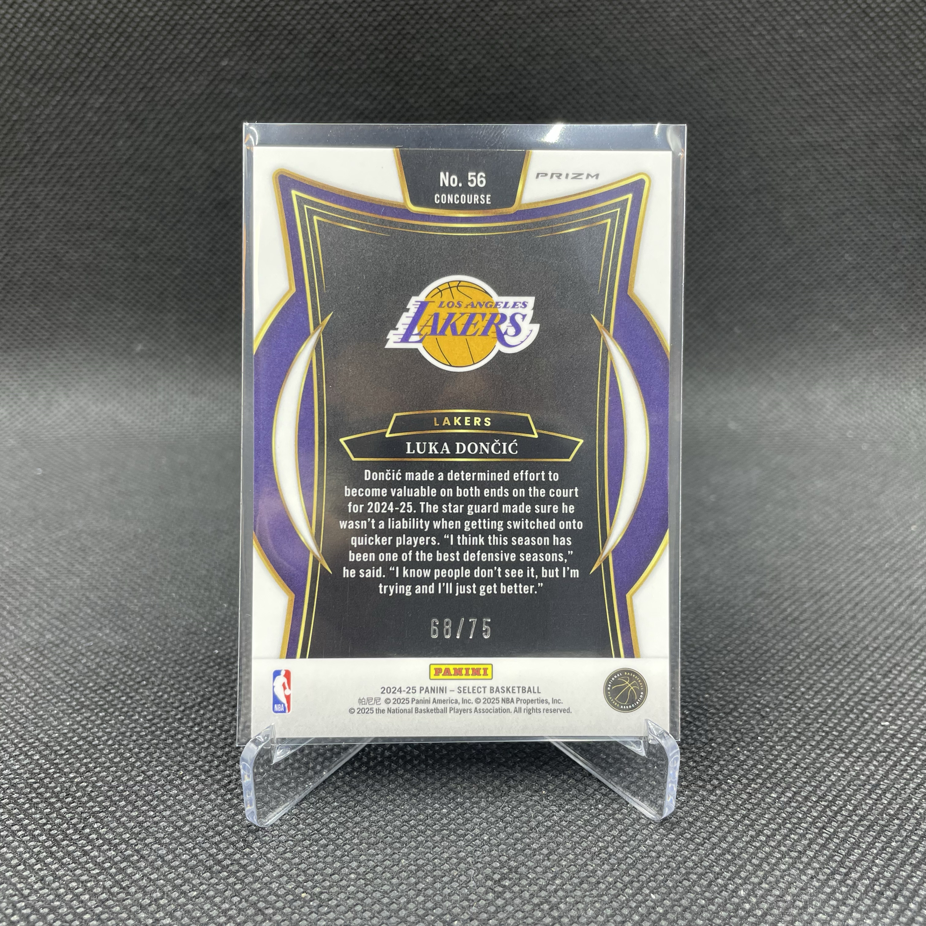 2024-25 Panini Select Luka Doncic 【无界代卖】独行侠 卢卡 东契奇 077 68/75编 一级 绿折 詹姆斯队友 超级大热 品如图 不累计 Yo