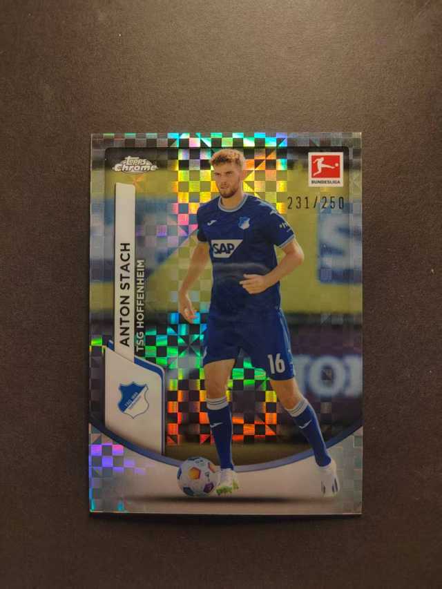 2023 Topps 德甲 Anton Stach 斯塔赫 霍芬海姆折射带编250编rr