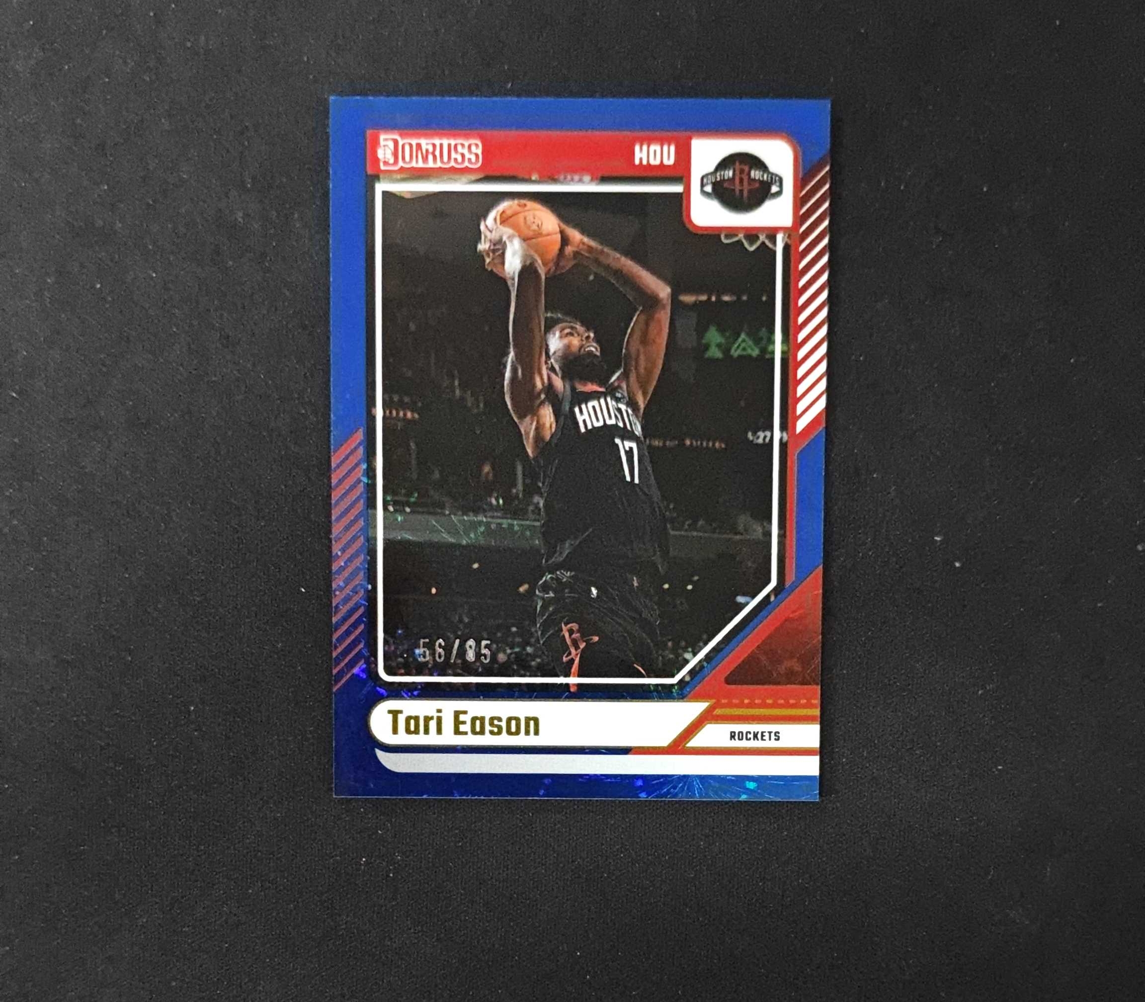 2024-25 Panini Donruss Tari Eason 【SC拍卖】杜蕾斯 火箭 塔里伊森 85编 蓝烟花 收藏必备(小骆)