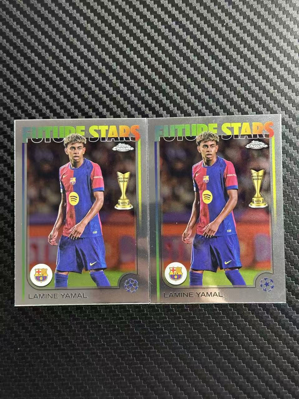 2025 Topps Chrome Lamine Yamal 欧冠 巴萨 巴塞罗那 拉明 亚马尔 base 两张打包 卡品如图 拍前看描述