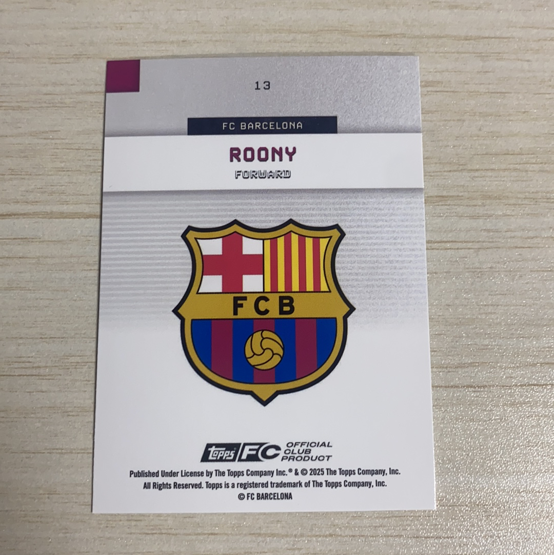【小牛代拍】2025 Topps FC Barcelona Roony Bardghji RC 鲁尼 巴尔德吉 巴萨 瑞典 哥本哈根 150编 蓝碎冰折 卡品如图 收藏必备(一哥)