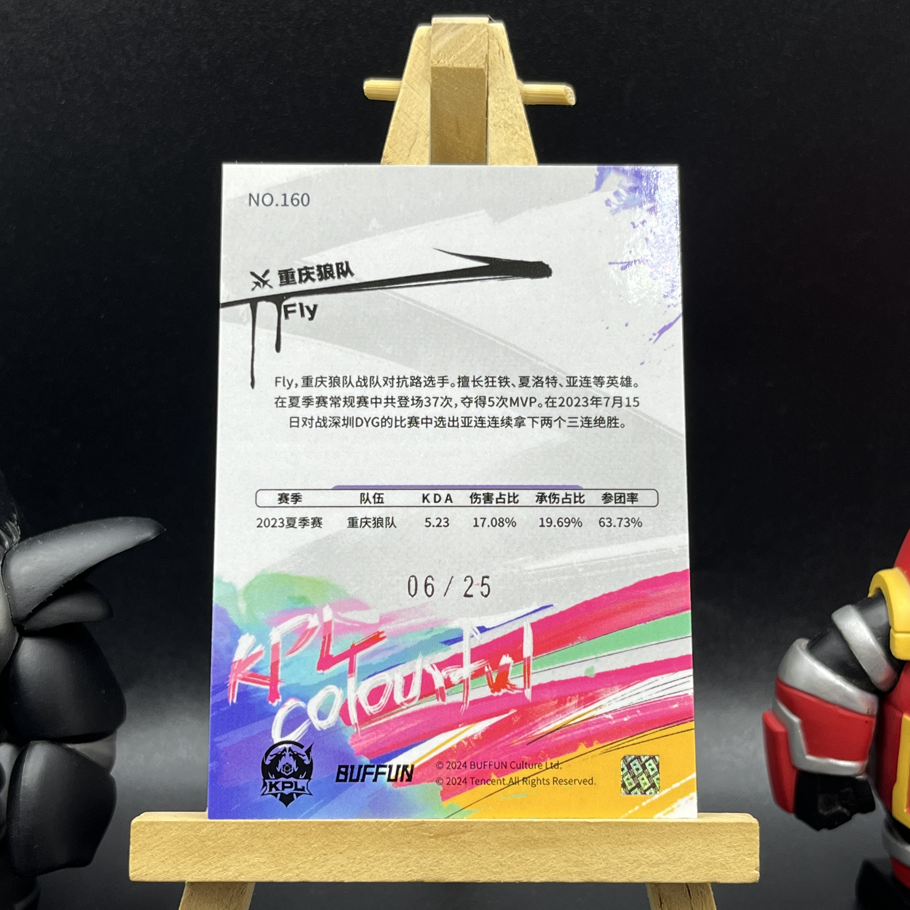 【KabuDa不累计】2024 Buffun 不凡玩品 王者荣耀 缤纷 KPL 选手卡 重庆狼队 Fly 25编 单人卡 晴A