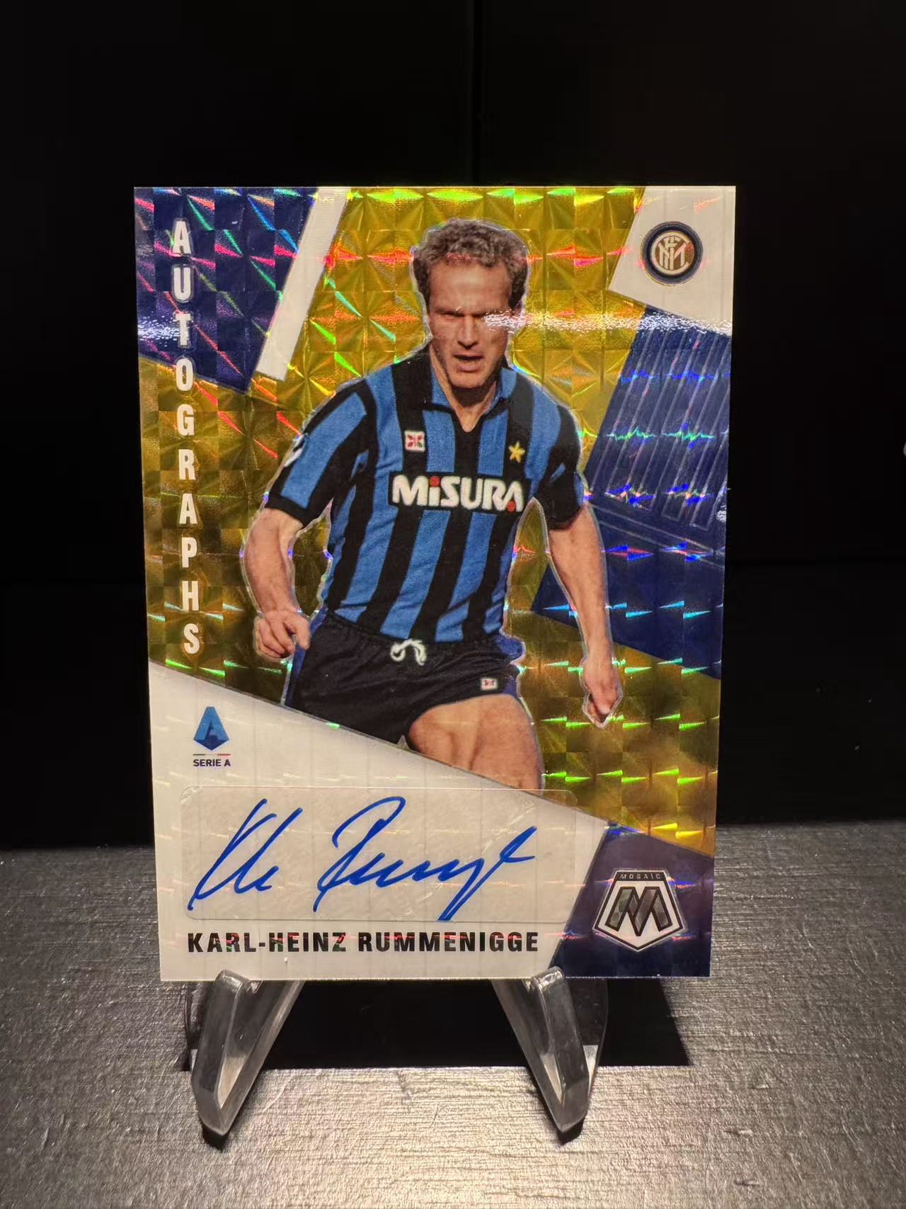 龖2020-21 PANINI MOSAIC RUMMENIGGE 鲁梅尼格 签字 金马赛克折 05/10编 德国 拜仁慕尼黑 传奇 意甲 马赛克 卡品如图 MJ002L