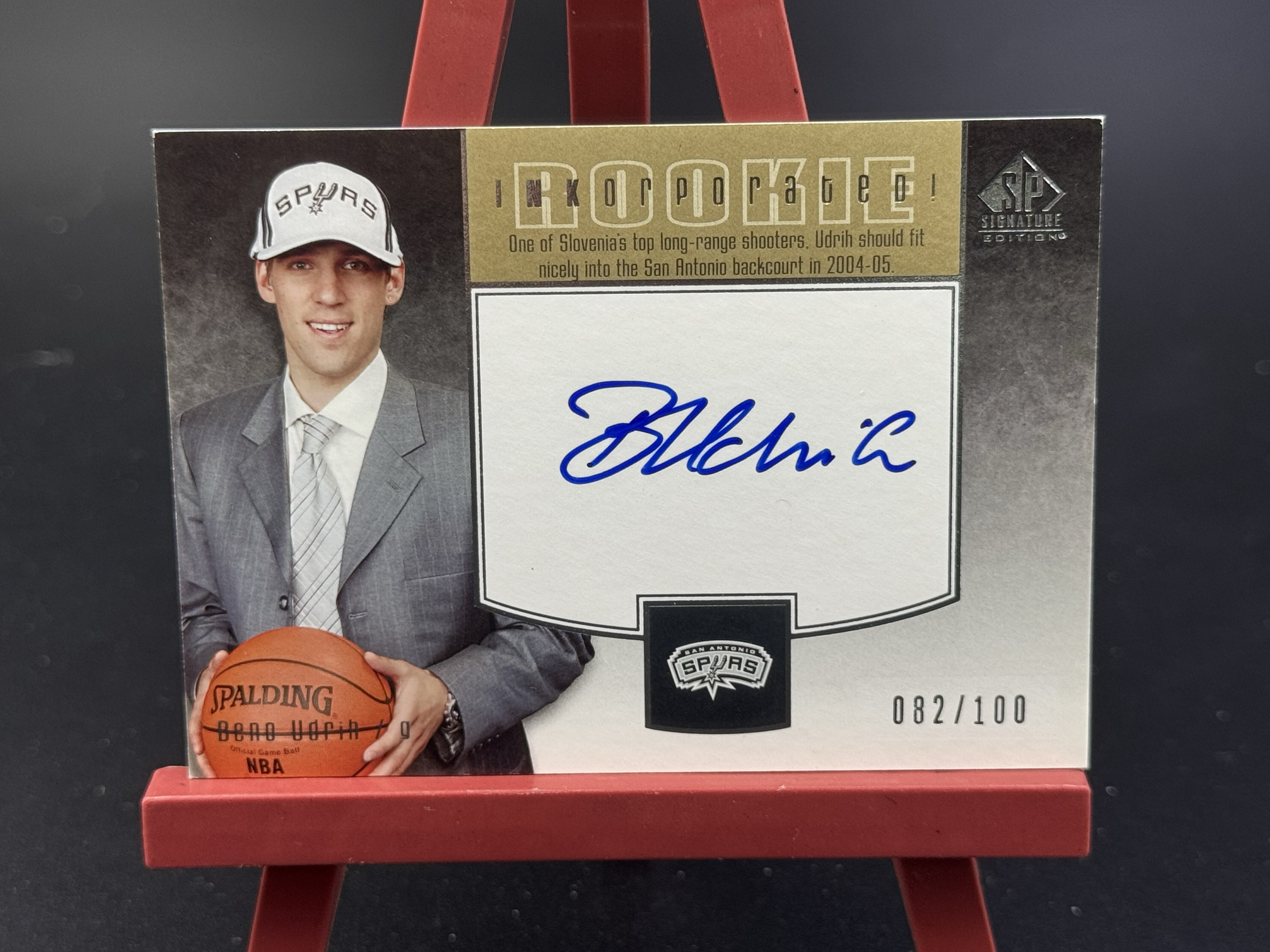 2005 Upper Deck Beno Udrih 本诺 尤德里 签字 马刺 082/100编 卡品如图【优质签字专场】Hzo910