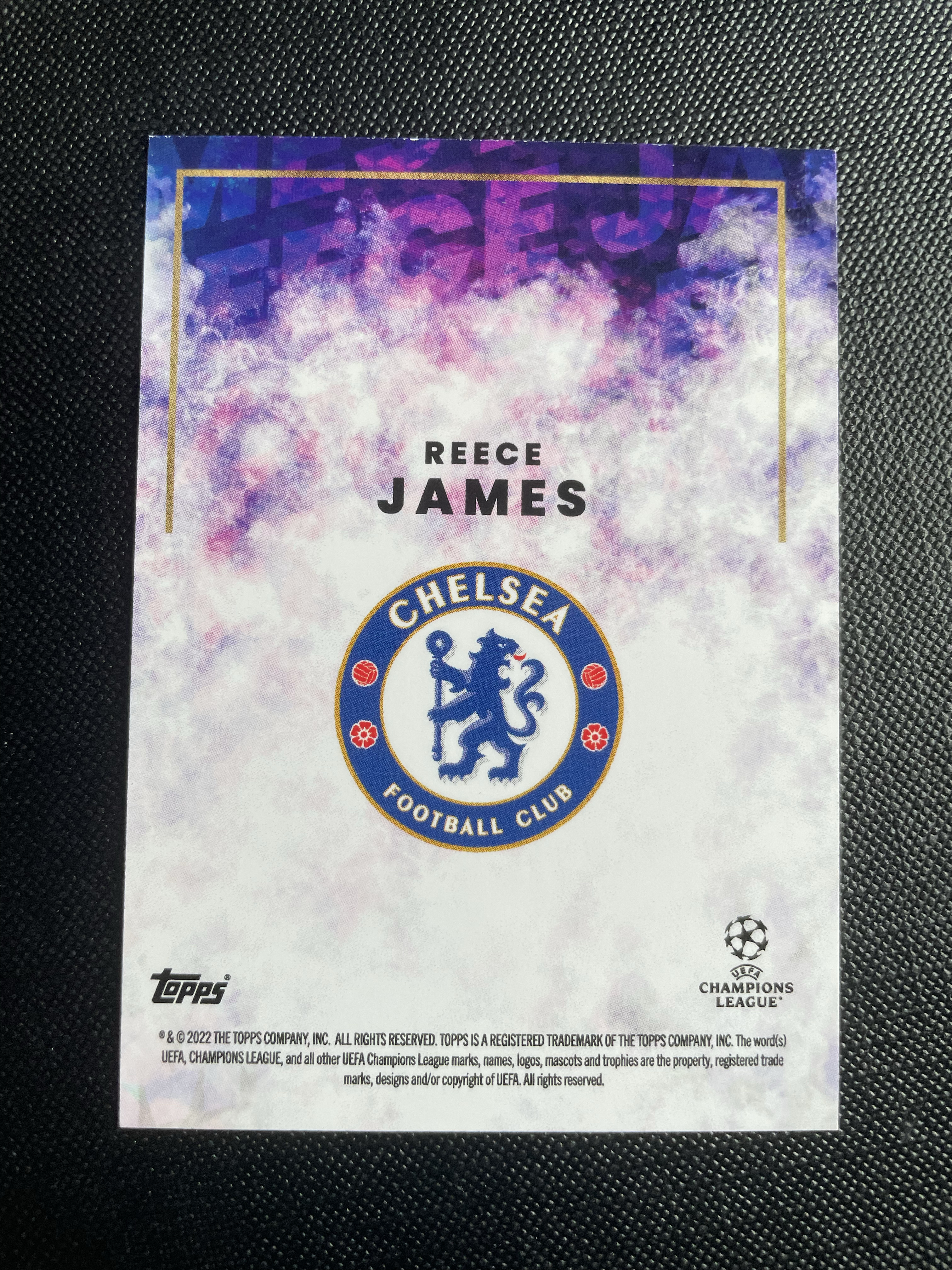 2022 Topps Mourinho Reece James 【hellfire拍卖】topps 穆里尼奥白金盒 切尔西 英格兰 里斯詹姆斯 base 轻微白边介意勿拍 YN