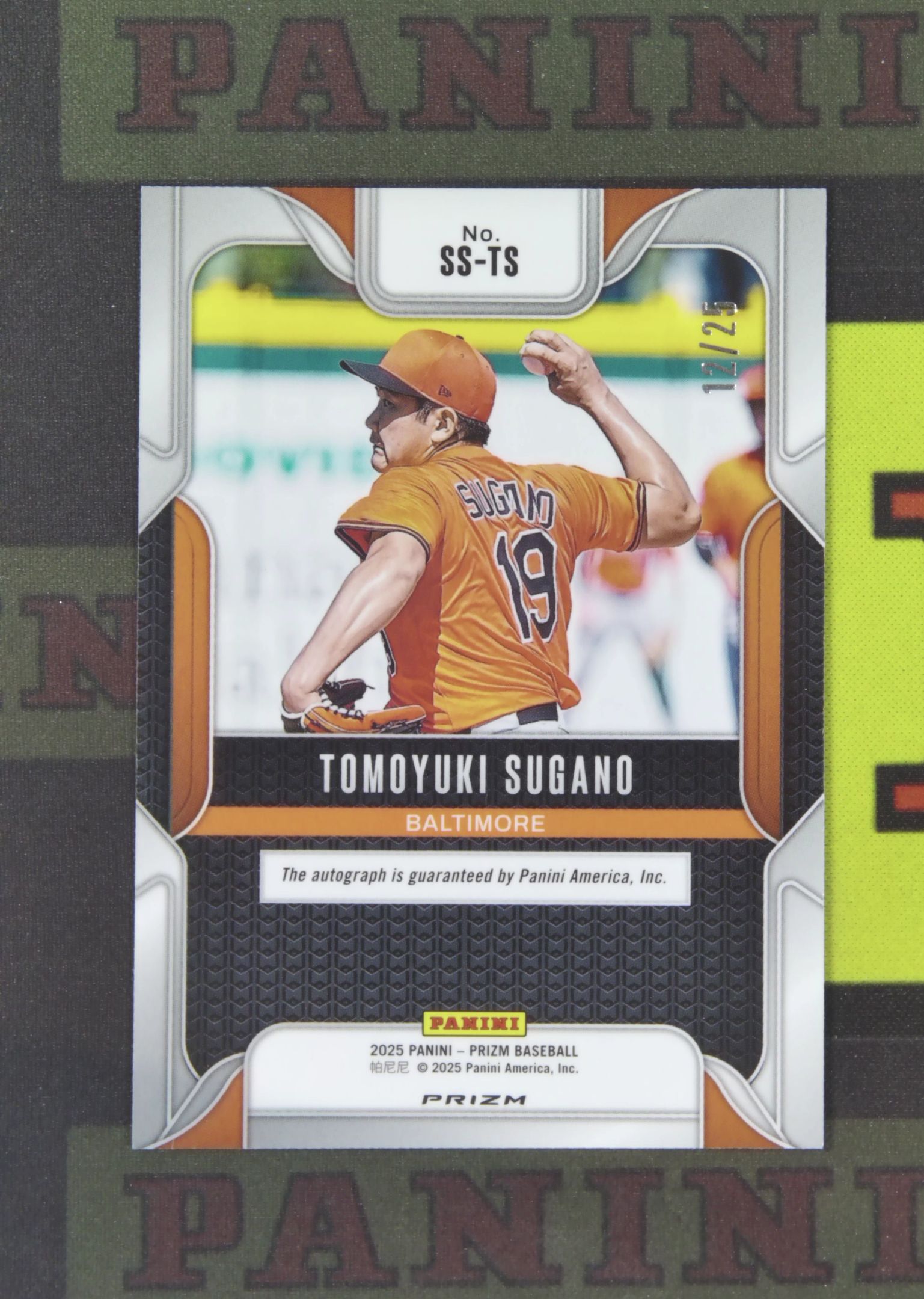 2025 Panini Prizm Tomoyuki Sugano RC Nirvana Project 菅野智之 巴尔的摩金莺 新秀 12/25 签字 Mojo折 PZ 卡品如图 收藏必备 吴¥