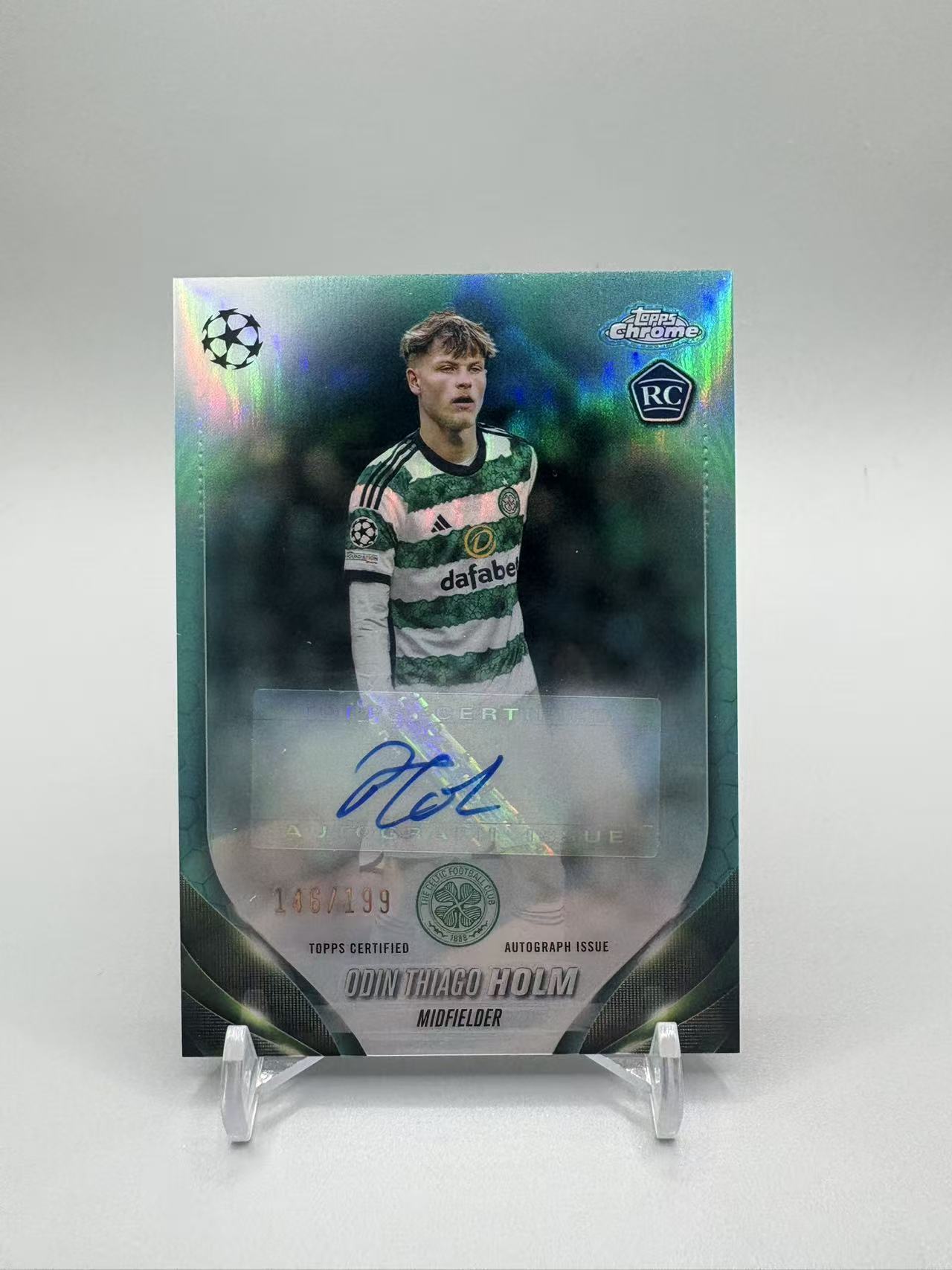 2025 Topps Chrome thiago holm RC 【灰灰代拍】欧战 chrome 新秀 蒂亚戈 霍尔姆 /199编 青折 签字 新秀签 凯尔特人 兜