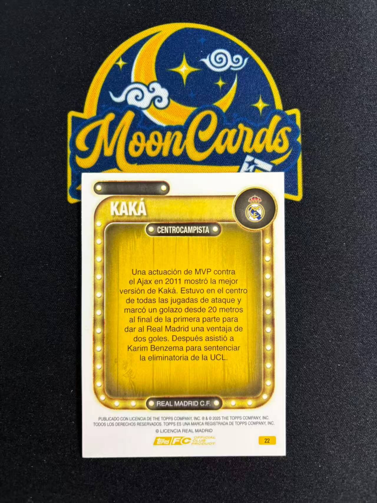 【梦卡拍卖】2025 Topps 皇马铁罐队盒 Kaka 卡卡 /325编 圣西罗王子 #DD# F白