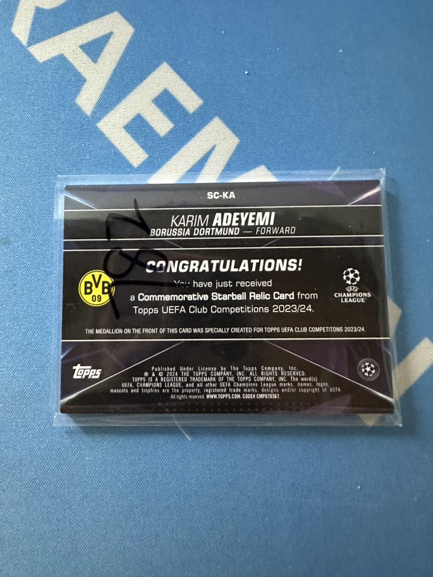 Topps Uefa Champions League Karim Adeyemi Ucc