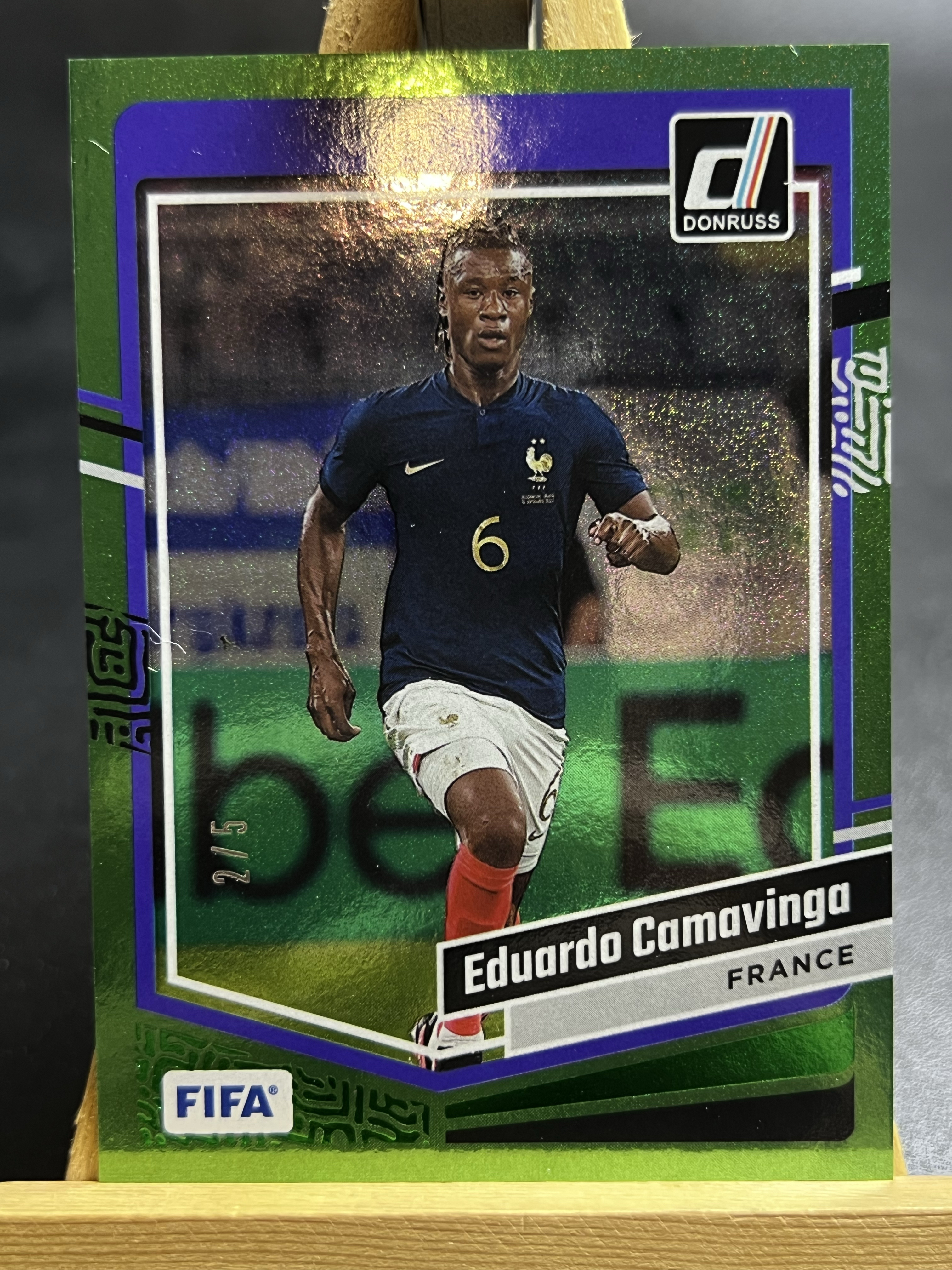 2023-24 Panini Donruss Eduardo Camavinga 杜蕾斯 法国 卡马文加 绿折 2/5编 绿闪折 超低编 皇马 李哥 叉叉拍卖