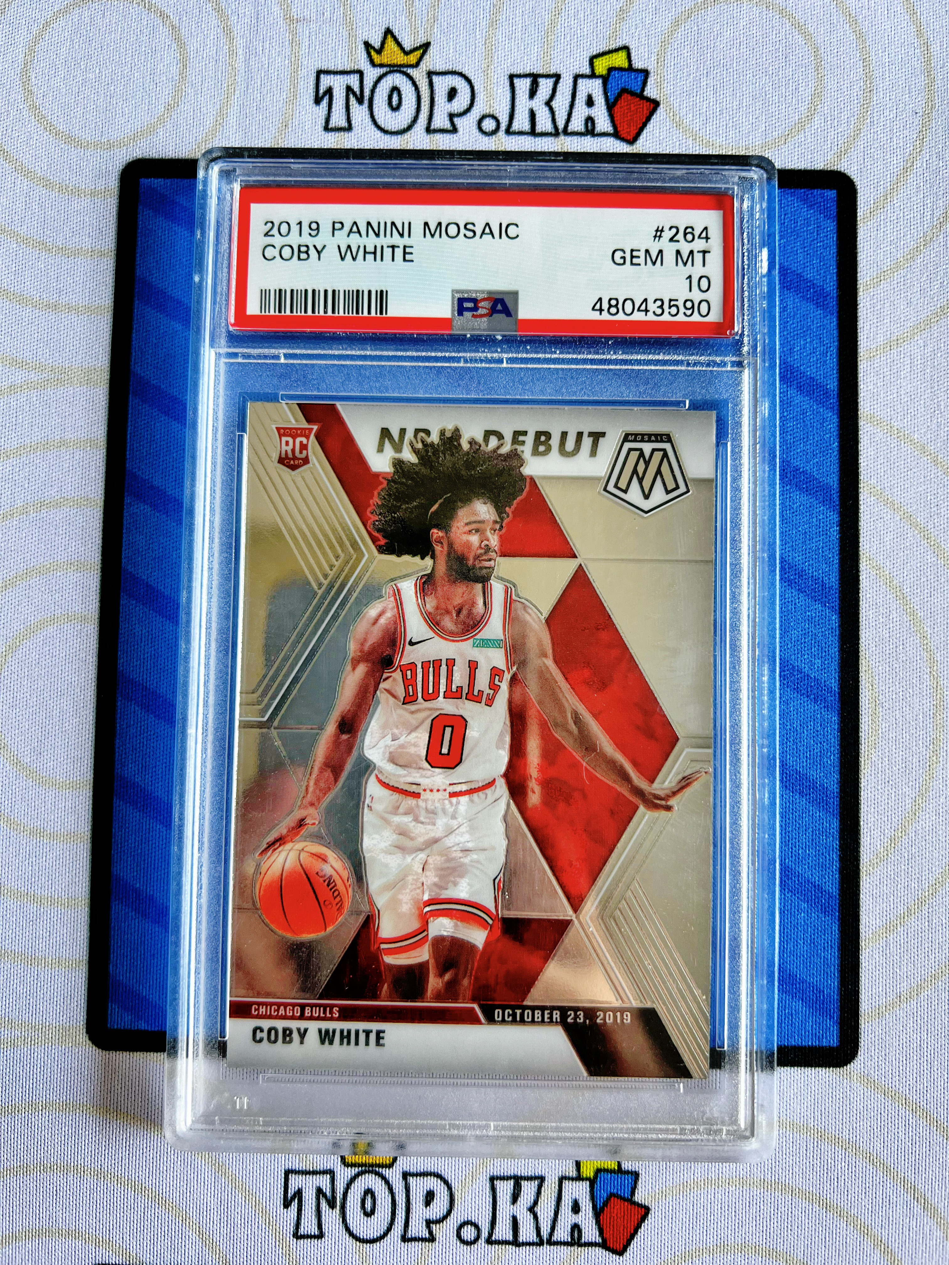 【顶尖卡社】2019-20 Panini Mosaic Coby White RC 科比 怀特 公牛 新秀 特卡 base PSA10分评级 完美卡品 收藏投资必备【凯里】