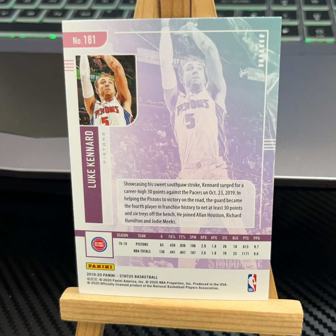 2019-20 Panini Illusions Luke Kennard 卢克 肯纳德 活塞 银折 折射 幻想系列 卡品如图 凑图必备 值得收藏!免费代卖!