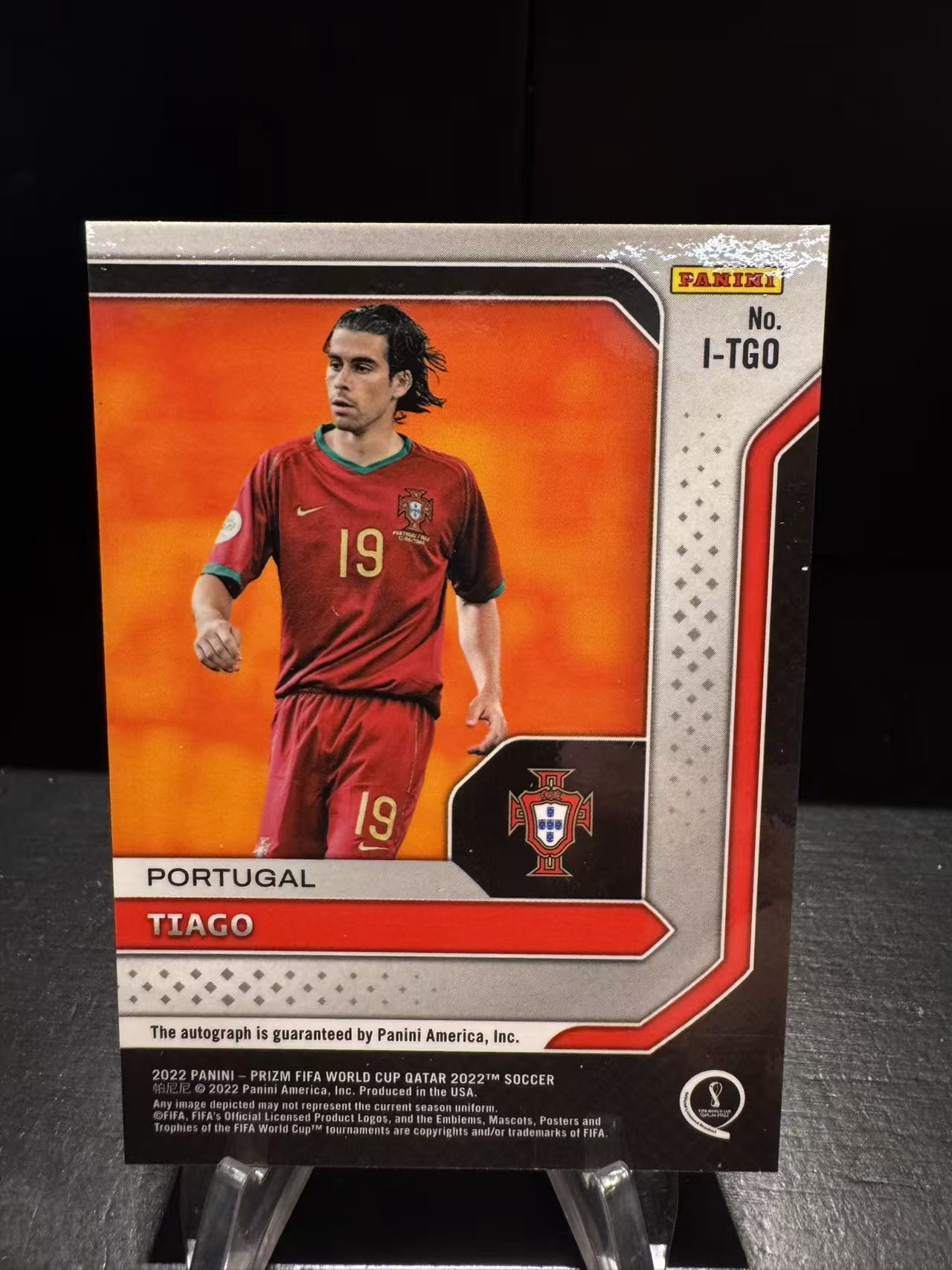 龖2022 Panini World Cup Prizm Tiago 世界杯Pz 葡萄牙 蒂亚戈 签字 签名 INK签 卡品如图 MJ002L