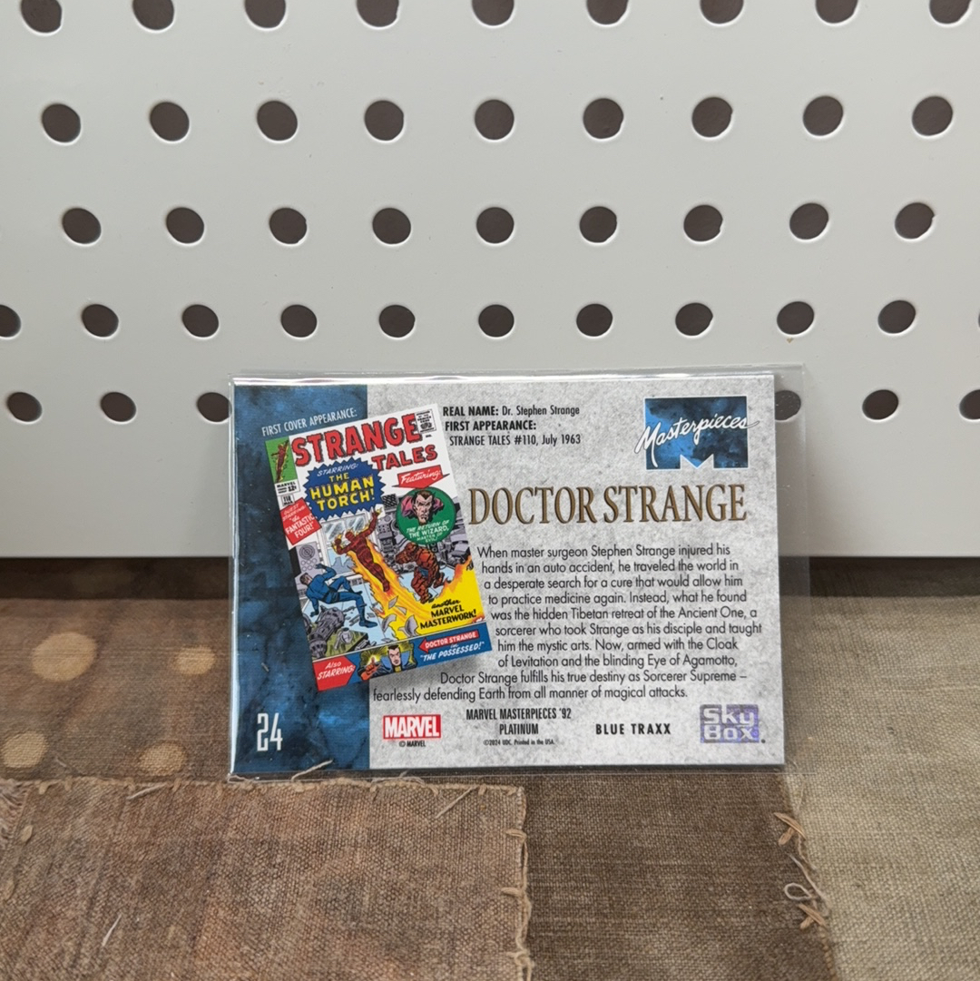 2024 SkyBox Marvel (MCU) 漫威 masterpieces 92 Platinum 92 白金 蓝Mojo折 1:12 奇异博士 Doctor Strange