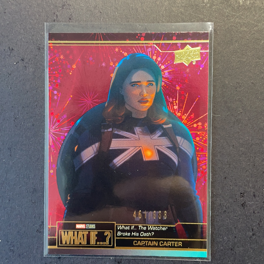 2023 Upper Deck Marvel (MCU) What if系列 卡特队长 base红烟花折射888编 序号45 2023 UD漫威影业 漫改动画 假如...系列