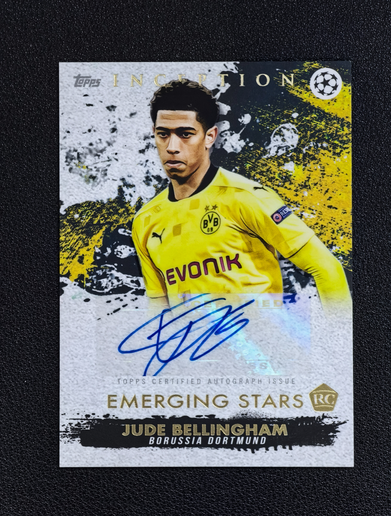 2020 Topps Inception Jude Bellingham RC 盗梦 贝林厄姆 新秀 签字。多特蒙德,皇家马德里/皇马,英格兰倒钩男主角。藏投【珞珈拍卖】