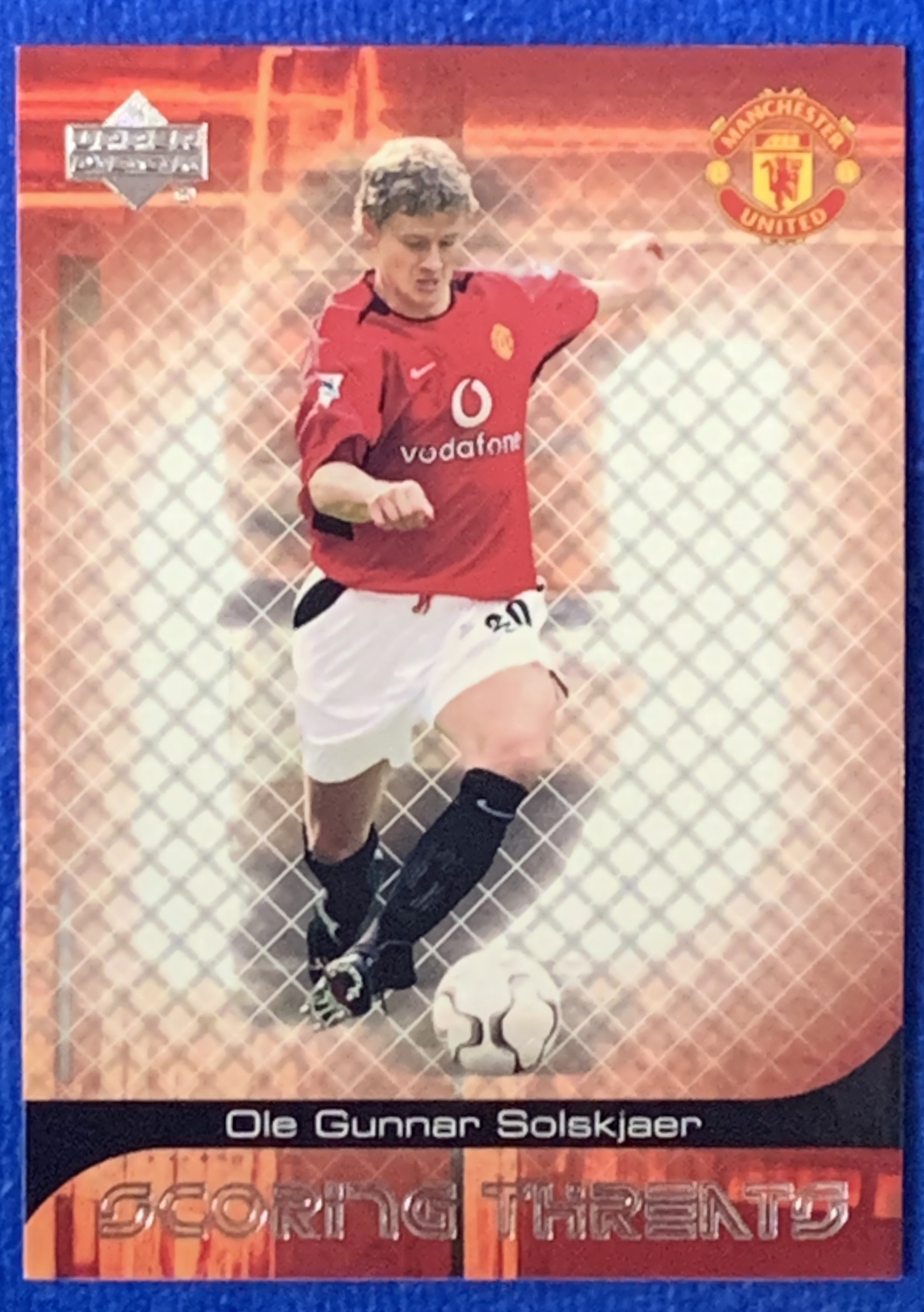 2002 Upper Deck Manchester United Ole Gunnar Solskjaer 亚德得分能力特卡 曼联 索尔斯克亚 三冠王 挪威Norway经典老卡 不保卡品ebay有价