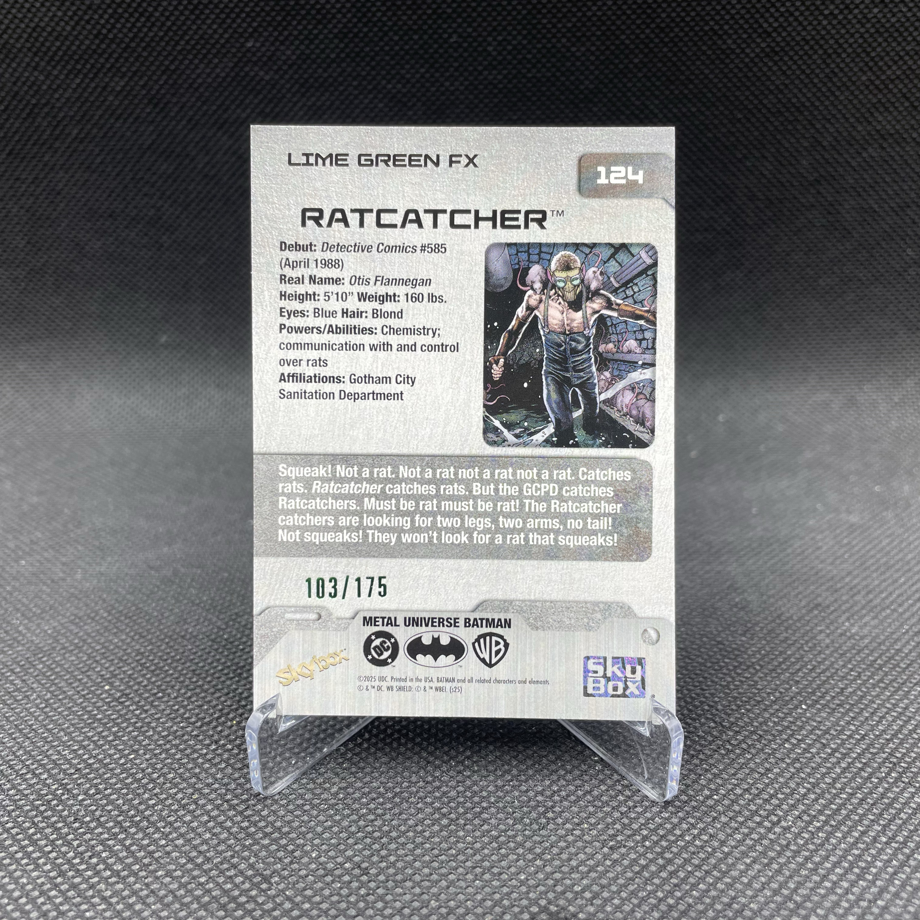 2025 SkyBox Marvel(MCU) Metal Universe Ratcatcher DC 蝙蝠侠 金属宇宙 捕鼠者 103/175编 绿折 Lime Green 品如图 不累计 大鱼