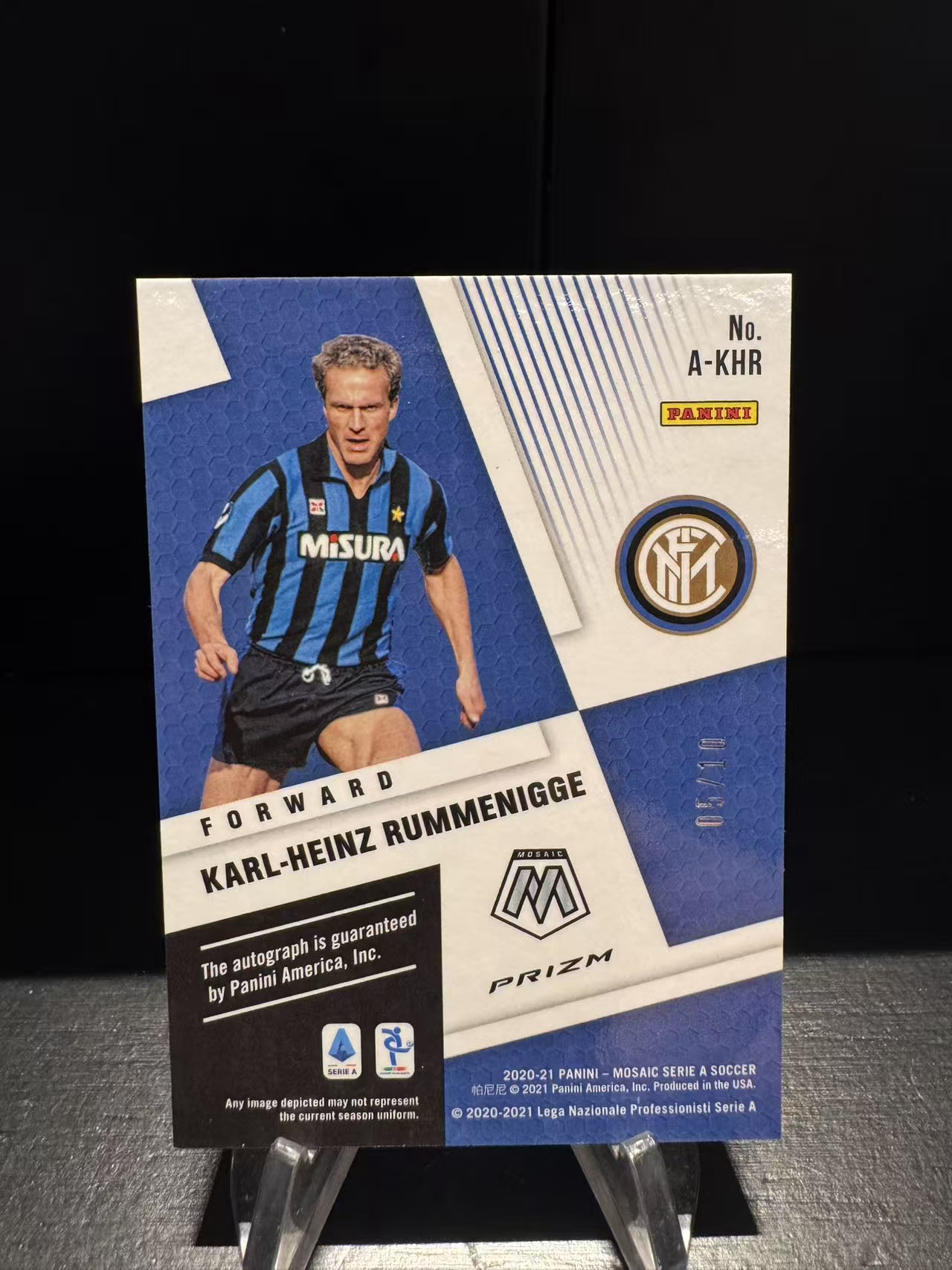 龖2020-21 PANINI MOSAIC RUMMENIGGE 鲁梅尼格 签字 金马赛克折 05/10编 德国 拜仁慕尼黑 传奇 意甲 马赛克 卡品如图 MJ002L