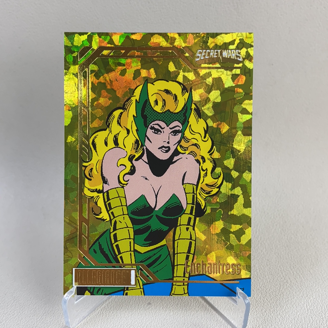 【弈卡代拍】 2023 Upper Deck Marvel 漫威 MCU Allegiance 秘密战争 特卡 黄碎冰折 魅惑女巫 Enchantress 45/149编 品相如图 凑套必备 无理