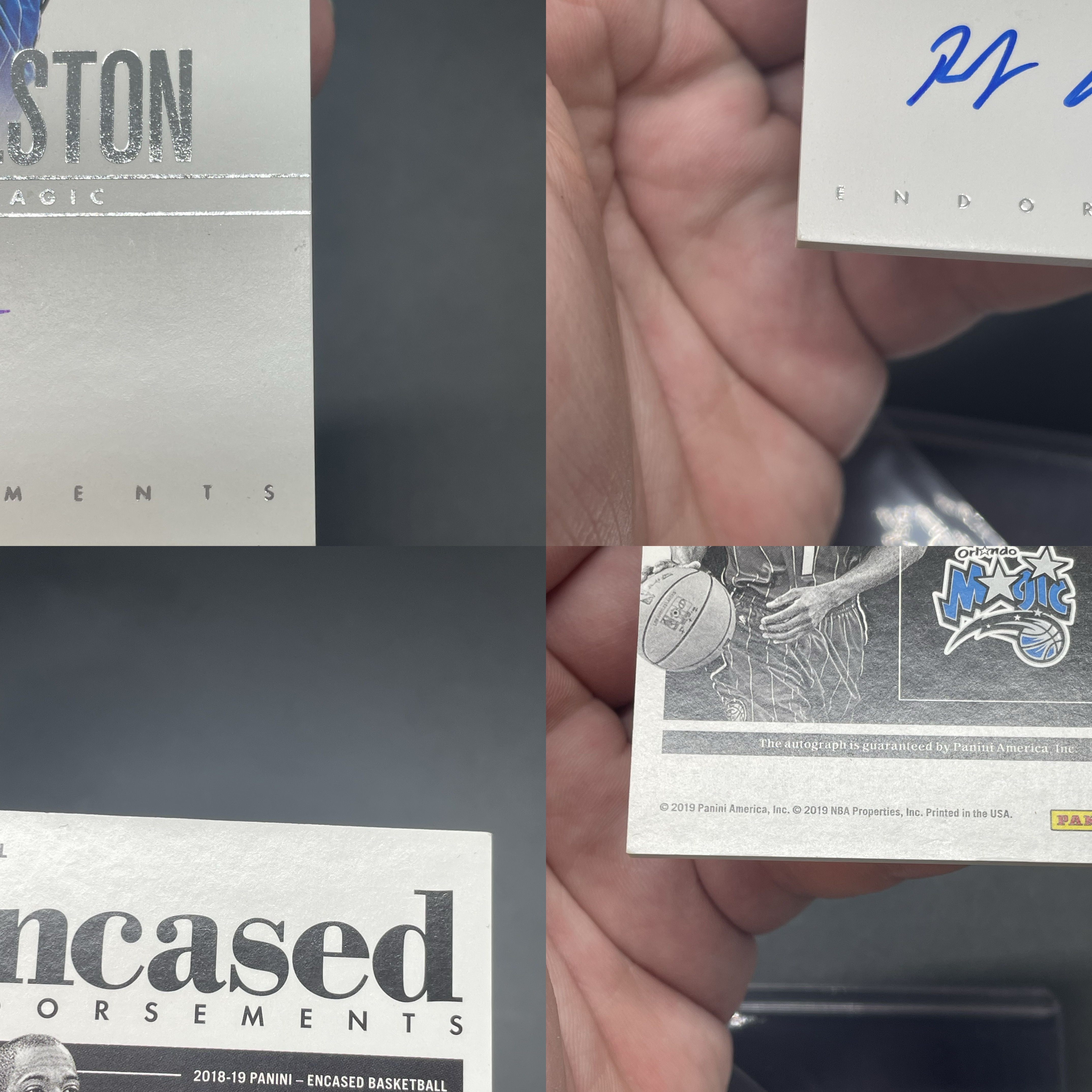2019 Panini Encased Rafer Alston 【无界代卖】云端 魔术 拉夫 阿尔斯通 88/99编 签字 卡签 街球王 墨迹湛蓝 品如图 不累计 CDQ