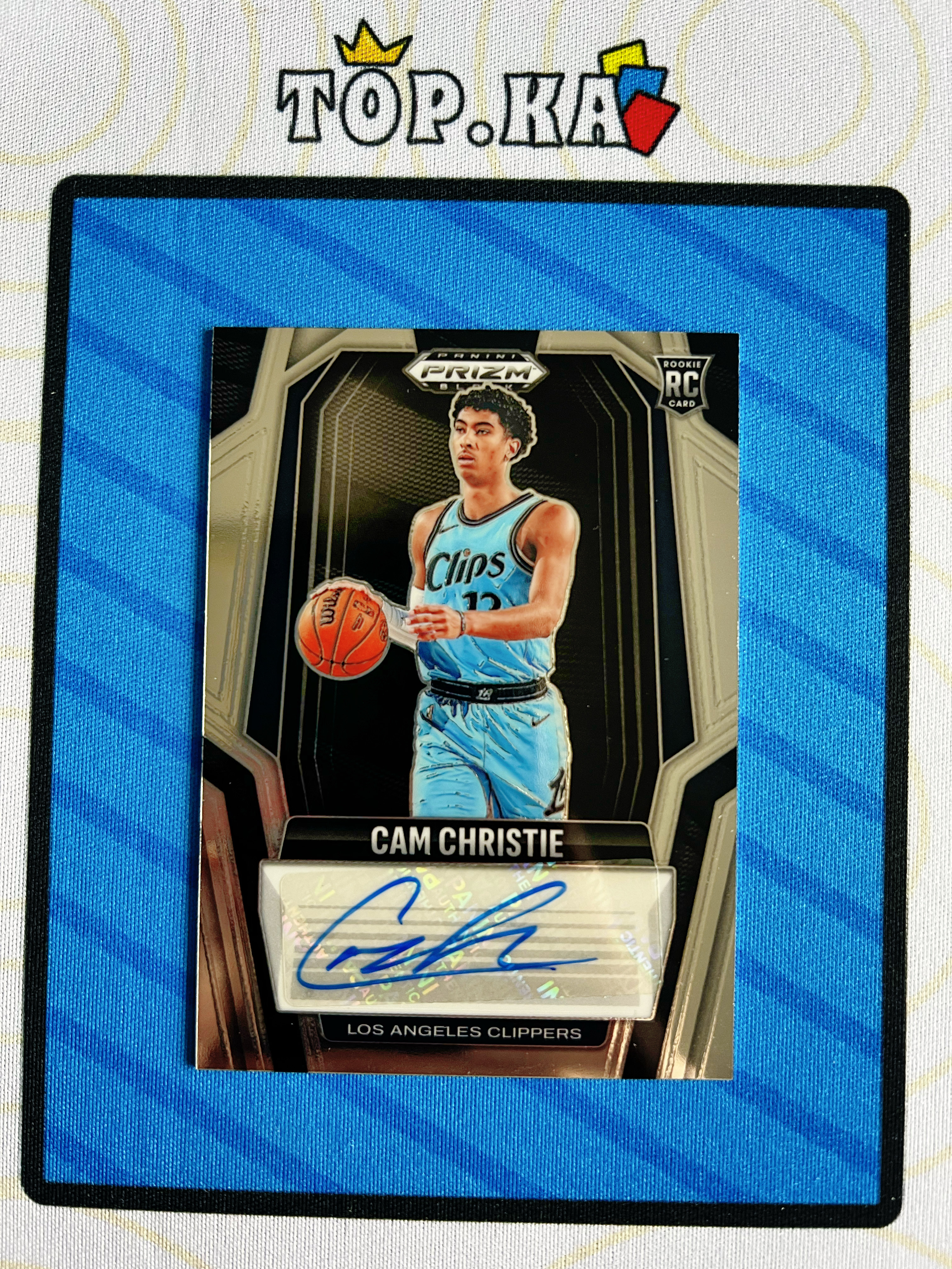 【顶尖卡社】2024-25 Panini Prizm Black Cam Christie 快船 新秀RC 卡姆克里斯蒂 新秀签字 详情看描述 卡品如图【XF】