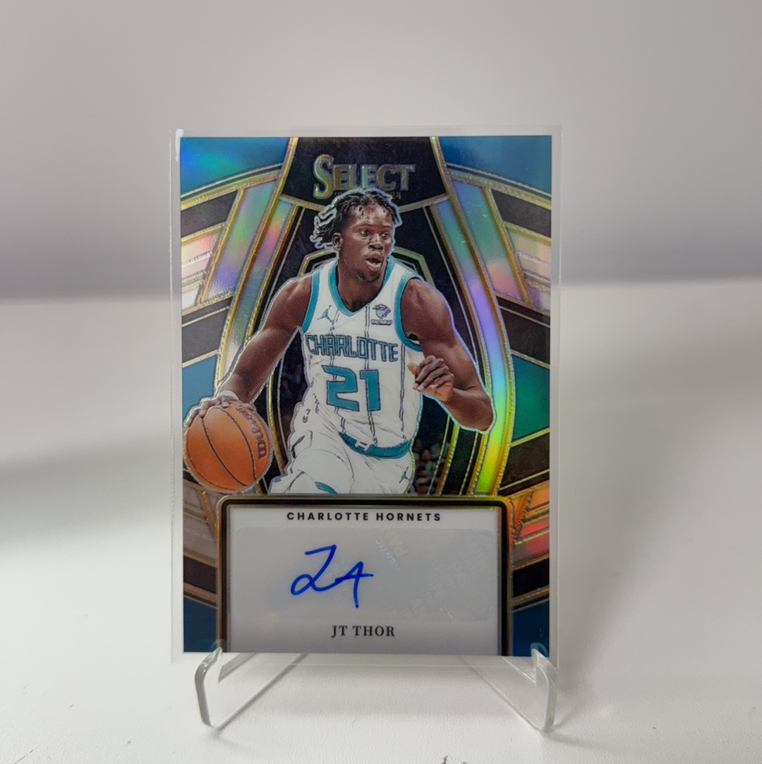 2023-24 Panini Select JT Thor 【免费代卖】黄蜂 JT 索尔 银折 折射 SELECT 签字 贴签 折射 卡品如图 值得收藏