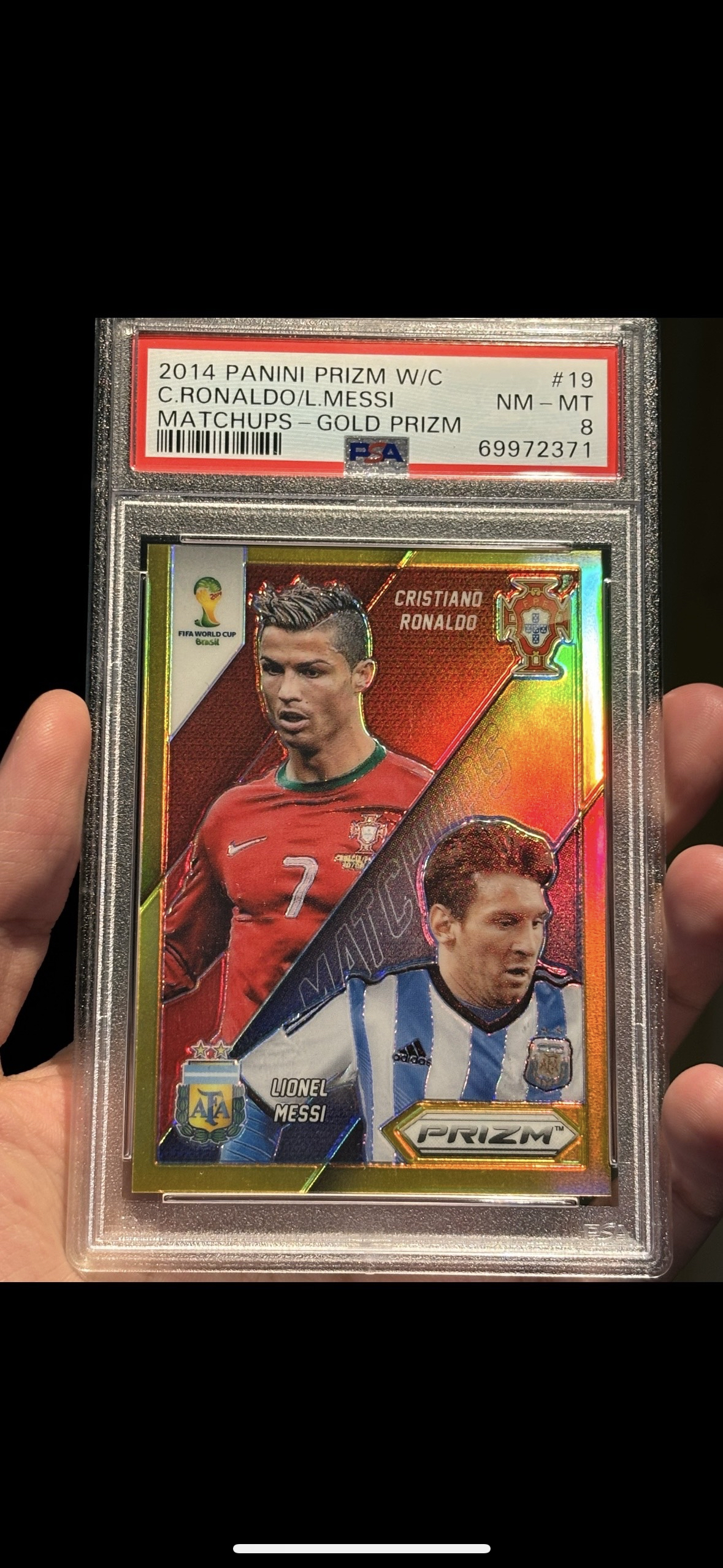 2014 Panini World Cup Prizm Lionel Messi c ronaldo 世界杯元年 梅西c羅對決 10遍金折 最好的折射卡 潛力無限 一個時代