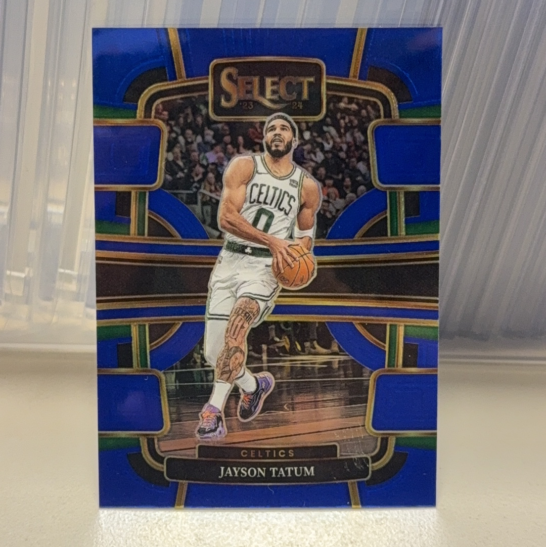 2023-24 Panini Select Jayson Tatum 凯尔特人 当家 杰森 塔图姆 一级 蓝折 折射 正Base折射 卡品如图 专收必备
