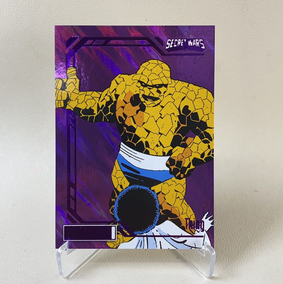 【弈卡代拍】 2023 Upper Deck Marvel漫威Allegiance 忠诚 秘密战争 大比例 特卡 紫折 折射 石头人 THING 98/99编 品相如图 凑套必备 风暴