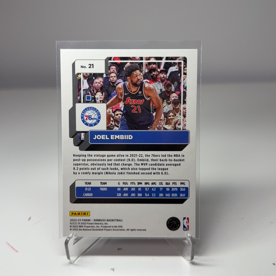2022-23 Panini Donruss Joel Embiid 【免费代卖】 恩比德 76人 /99编 迷宫折 带编 折射 杜蕾斯系列 卡品如图 值得收藏!!