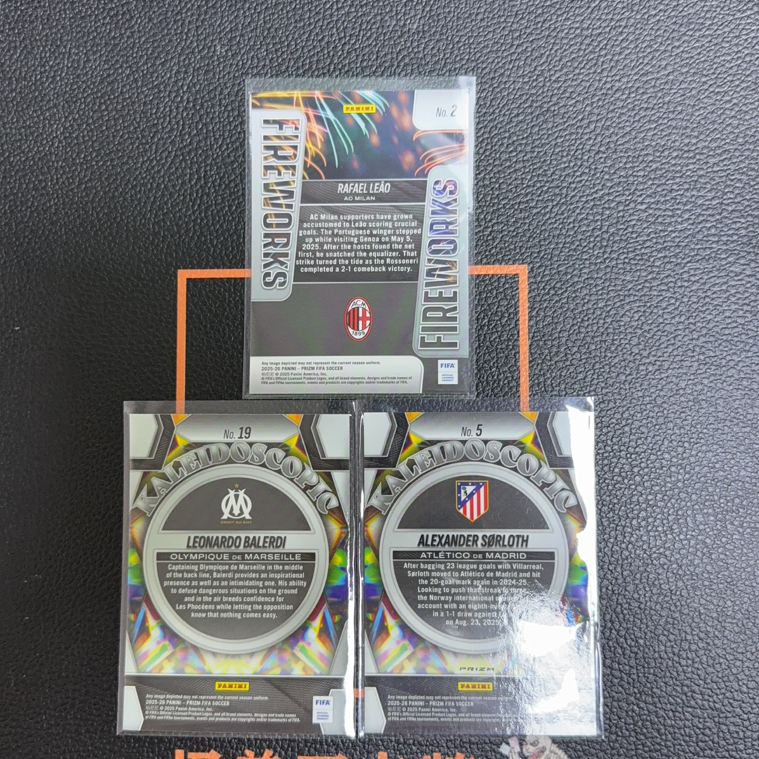 Firework Leao (怪兽拍卖) GSW-E58 2025-26 Panini Prizm FIFA Rafael Leao 拉斐尔 莱奥 银折 ...