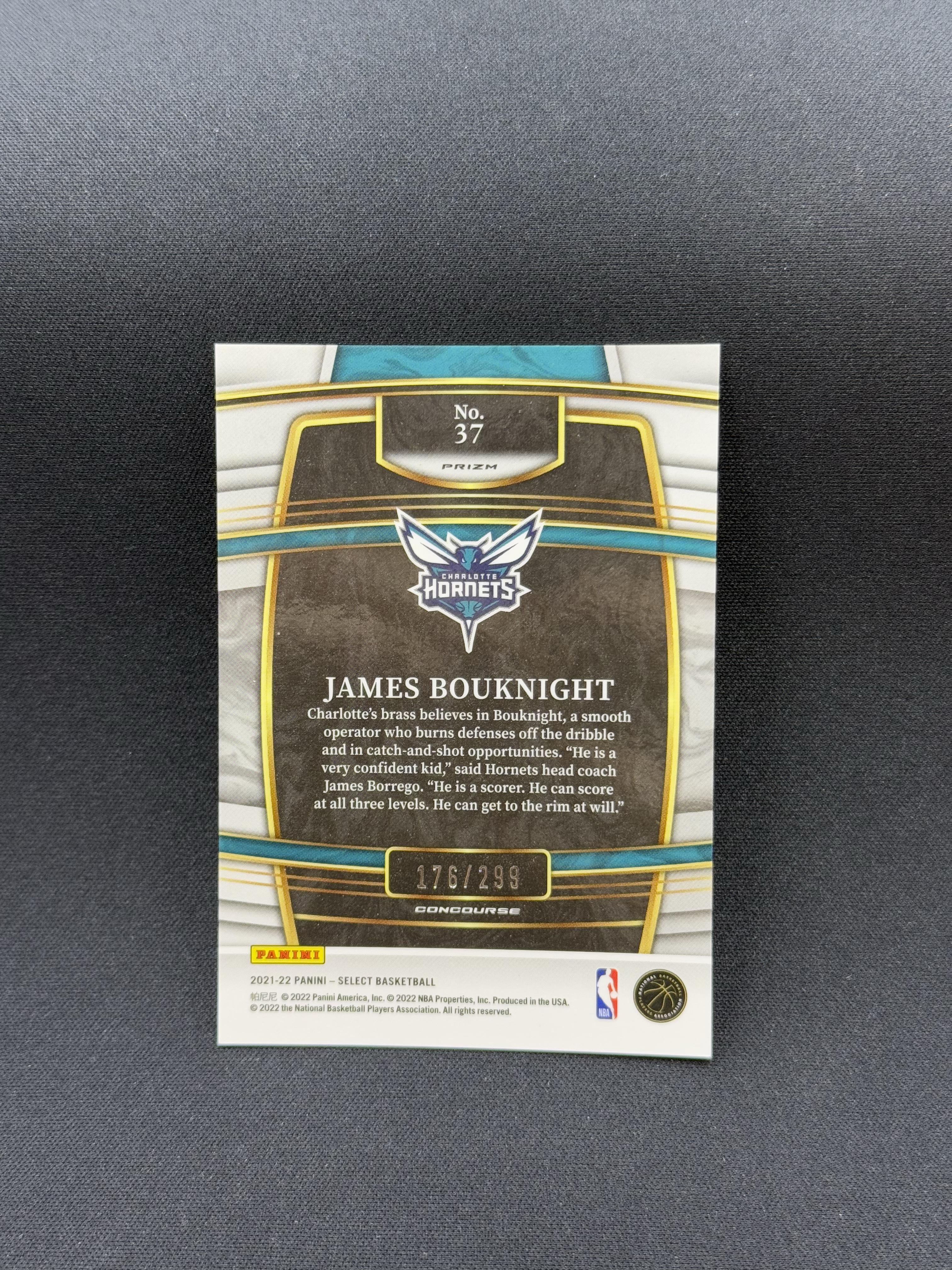 2021-22 Panini Select James Bouknight RC 【小贝代拍】NBA Select 黄蜂 新秀 詹姆斯 布奈特 一阶 蓝折 299编 卡品如图 拍前看描述 HCT