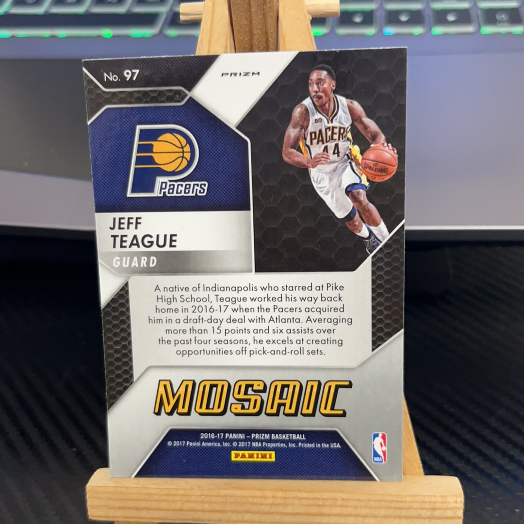 2016-17 Panini Prizm Jeff Teague 杰夫 蒂格 步行者 银折 折射 prizm系列 pz 卡品如图 凑图必备 值得收藏!免费代卖!