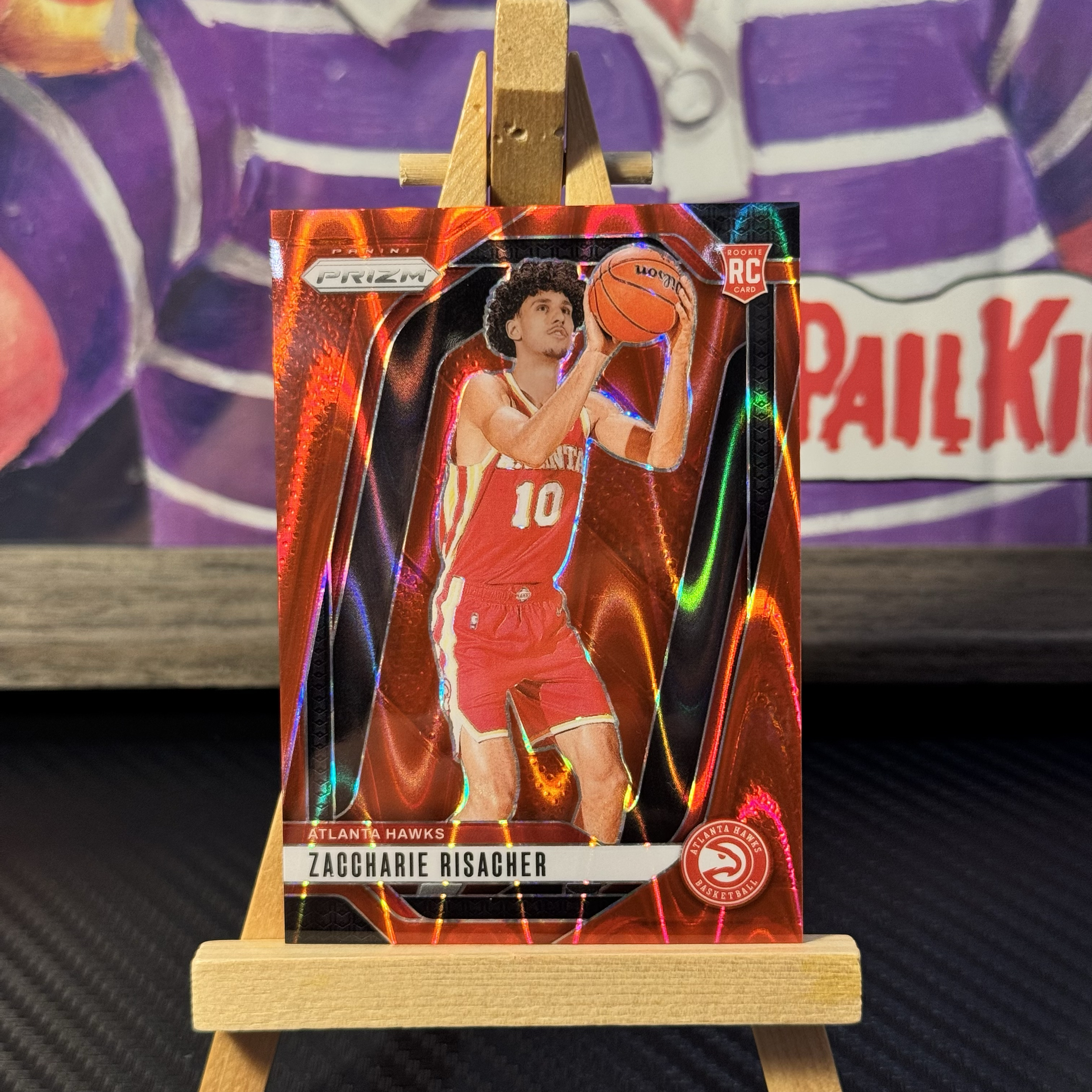2024-25 Panini Prizm Zaccharie Risacher 新秀RC 扎卡里 里萨谢 老鹰队状元 正新秀 红变形虫折 base 251/299编 卡品如图 凑套 收藏必备