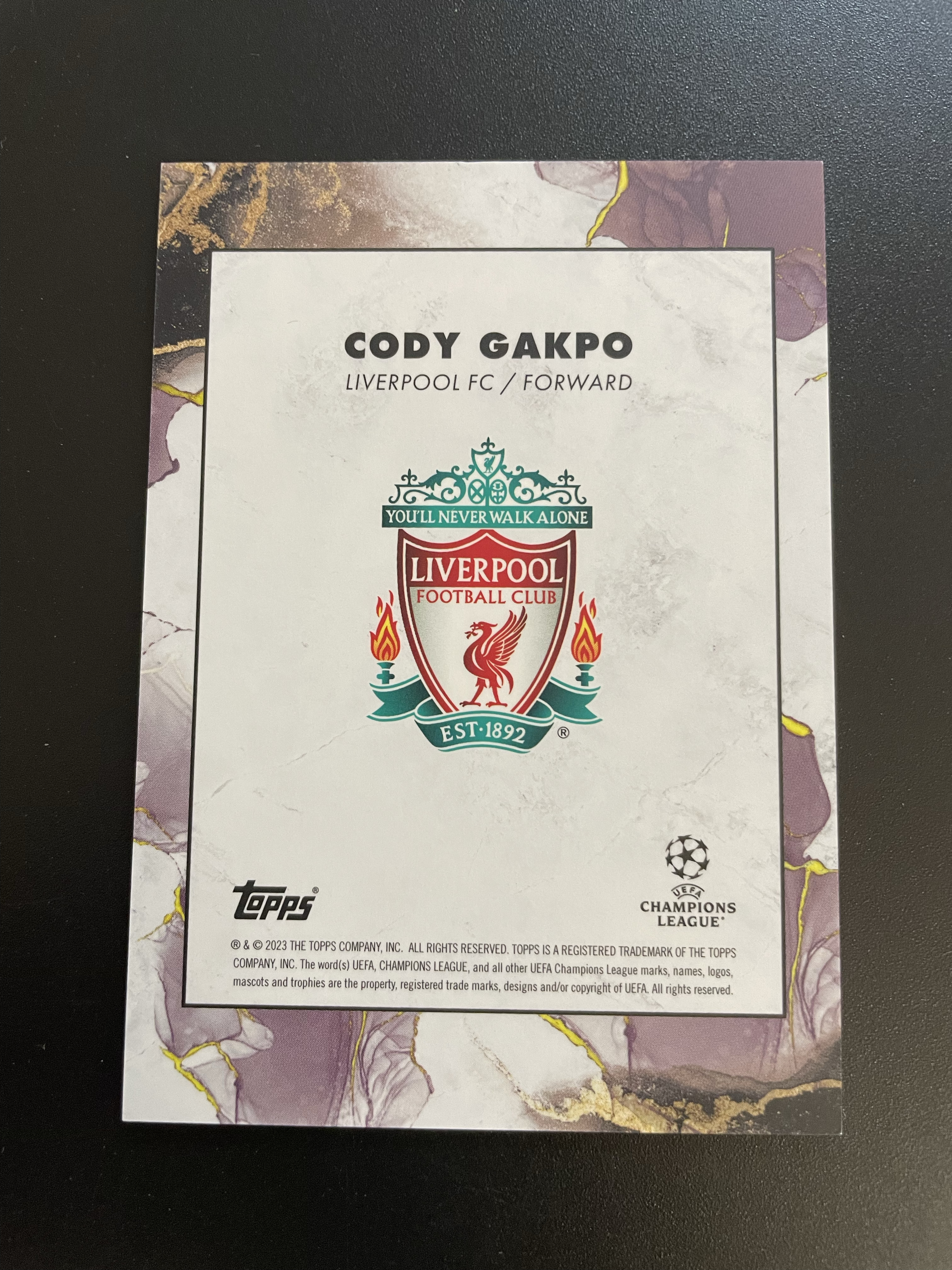 2023 Topps inception Cody Gakpo 【hellfire拍卖】topps 盗梦空间系列 利物浦 荷兰 加克波 base jjj