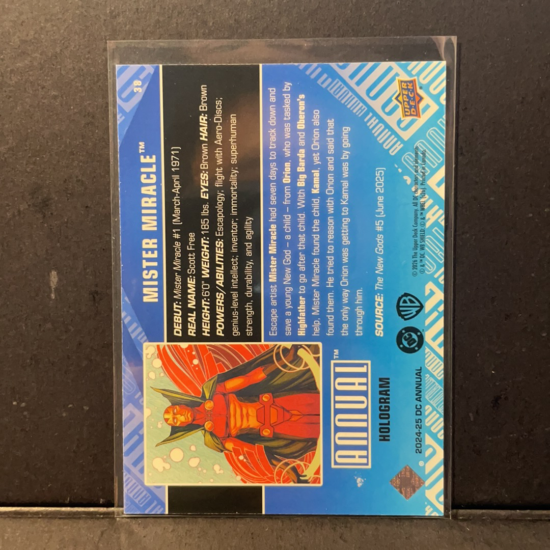 2025 Upper Deck DC Universe DC漫画宇宙年鉴 奇迹先生 Hologram年度折射25编 序号38 2024-25 UD DC漫画宇宙年度Annual系列