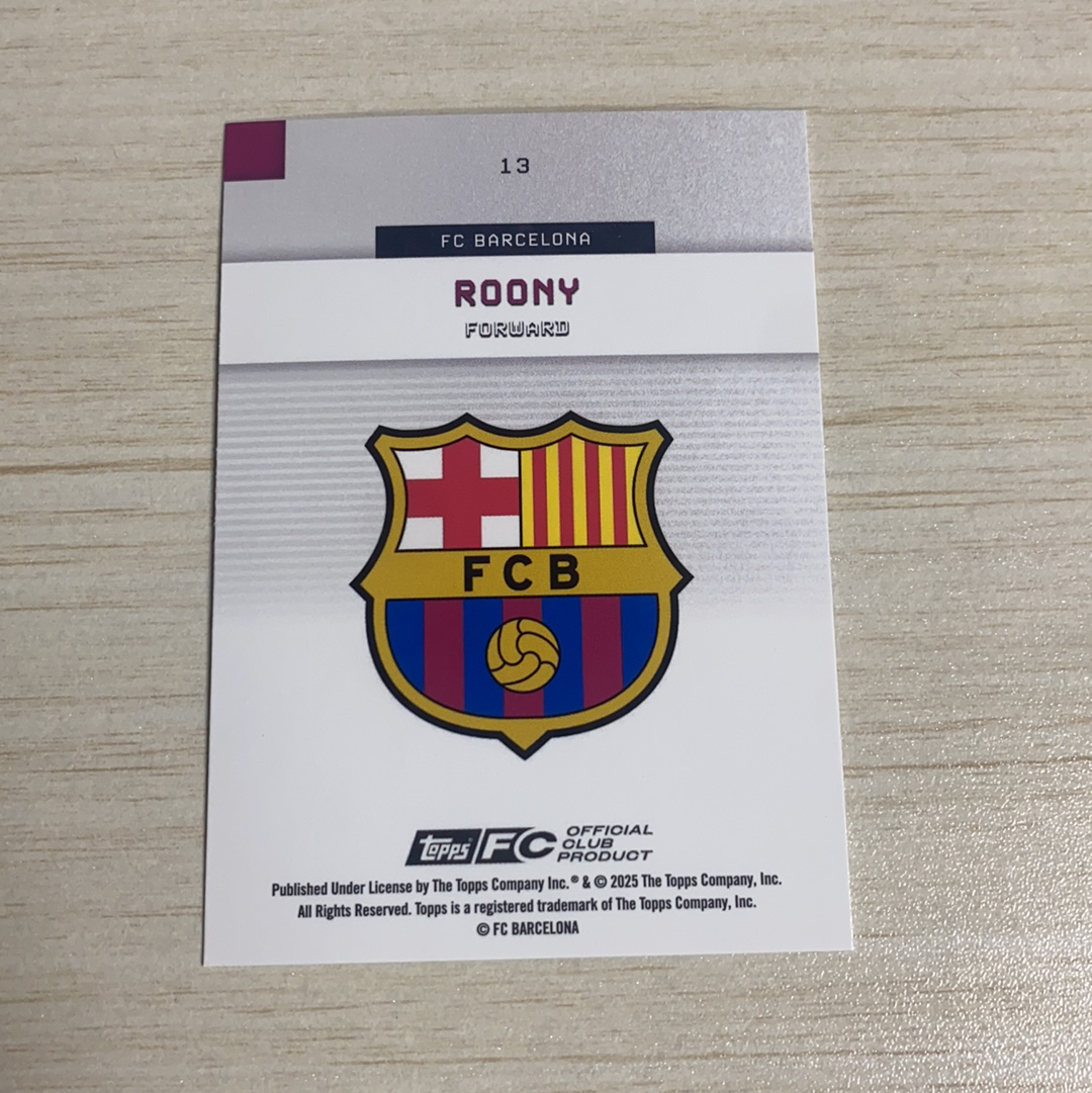 【小牛代拍】2025 Topps FC Barcelona Roony Bardghji RC 鲁尼 巴尔德吉 巴萨 瑞典 哥本哈根 250编 碎冰折 卡品如图 收藏必备(一哥)